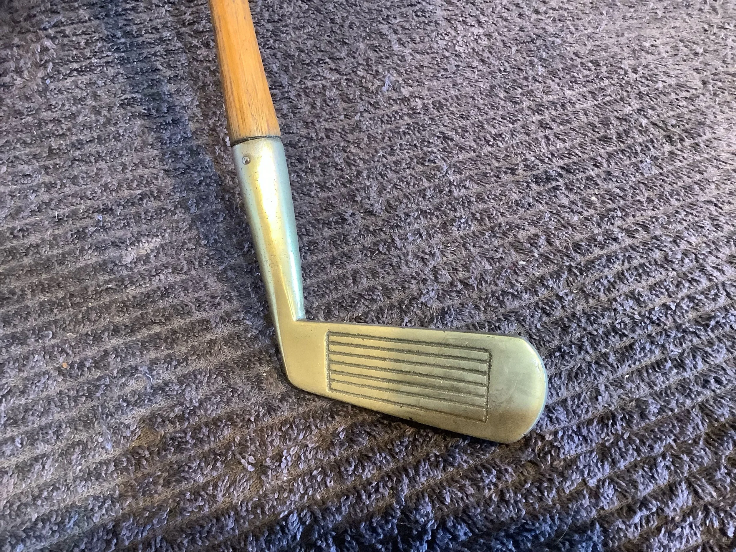 Putter - Brass Double Sided Hickory Shaft 