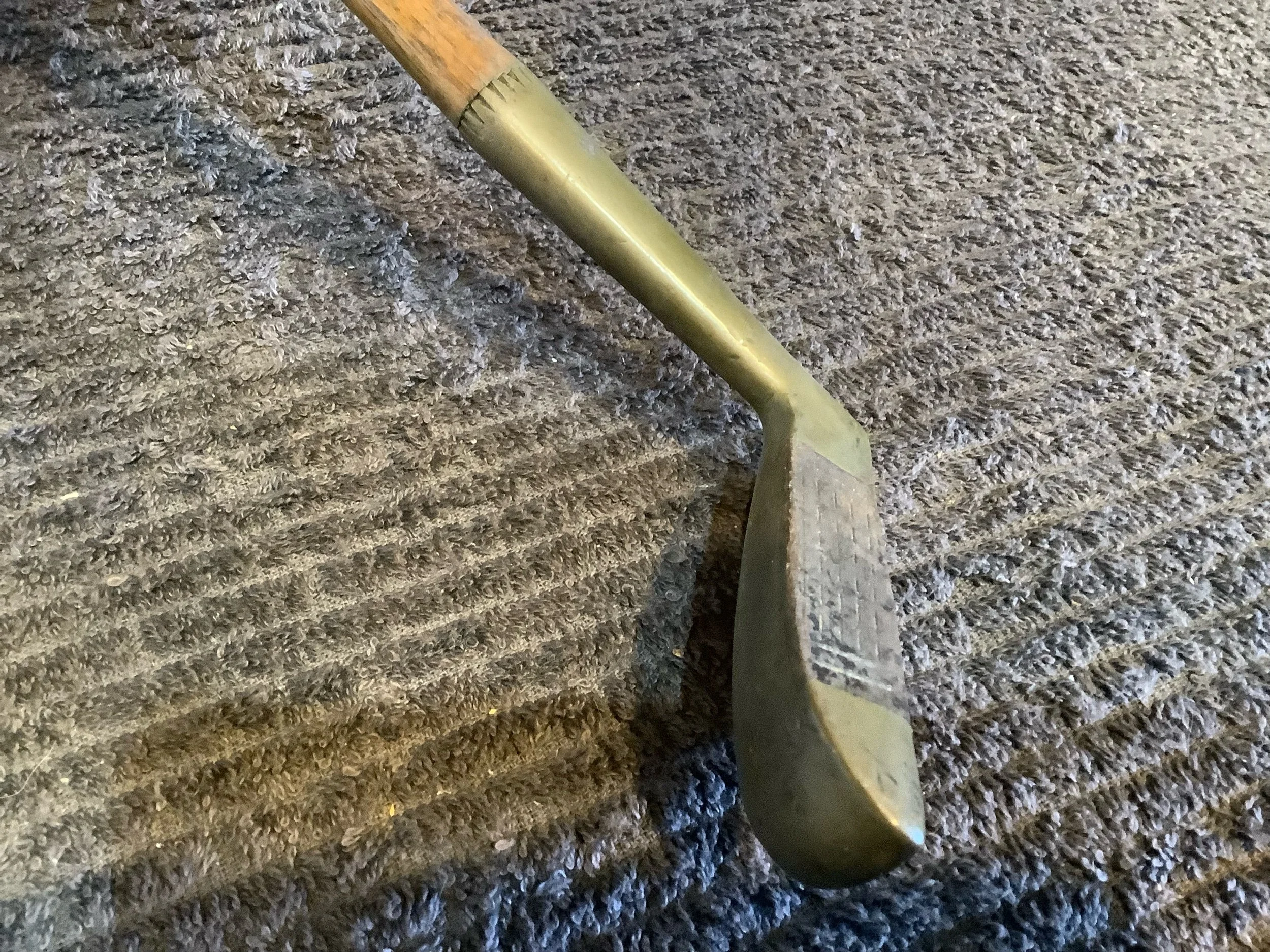 Putter - Jas Mclelland Royal Melbourne Small Mallet Head Hickory Shaft Brass 