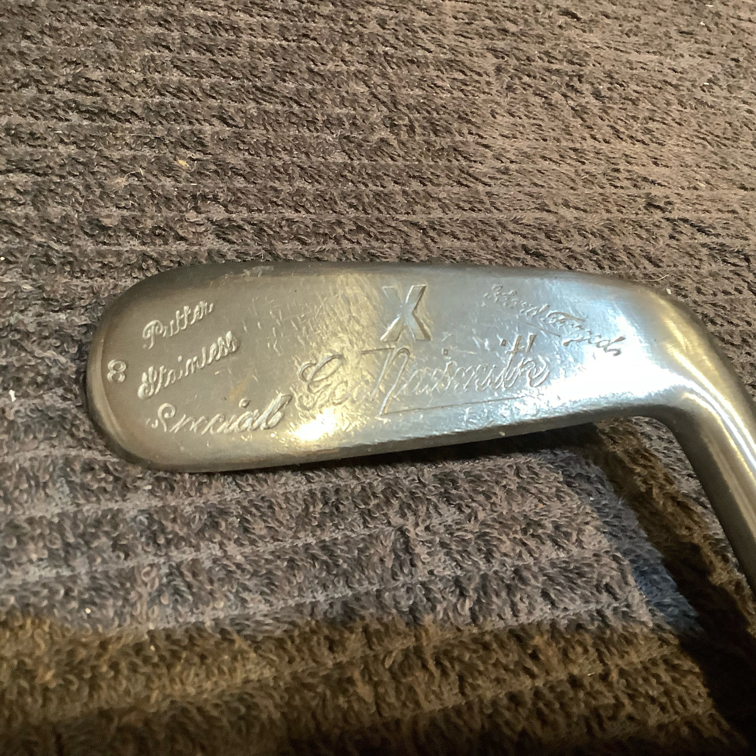 Putter - George Naismith Autographed V.J.H. Stamped Sole Hickory Shaft 