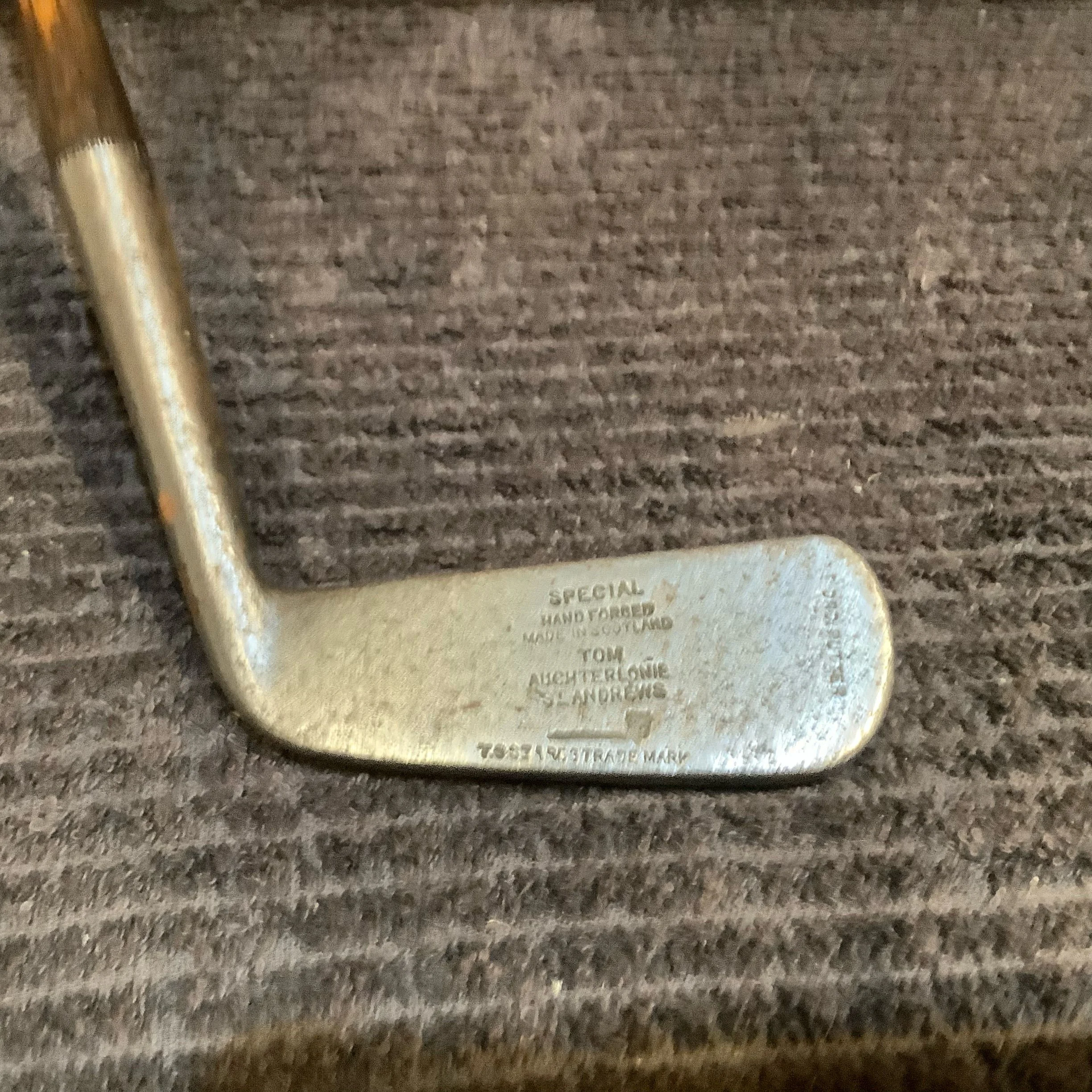 Putter - Tom Auchterlowe Autographed Hickory Shaft 