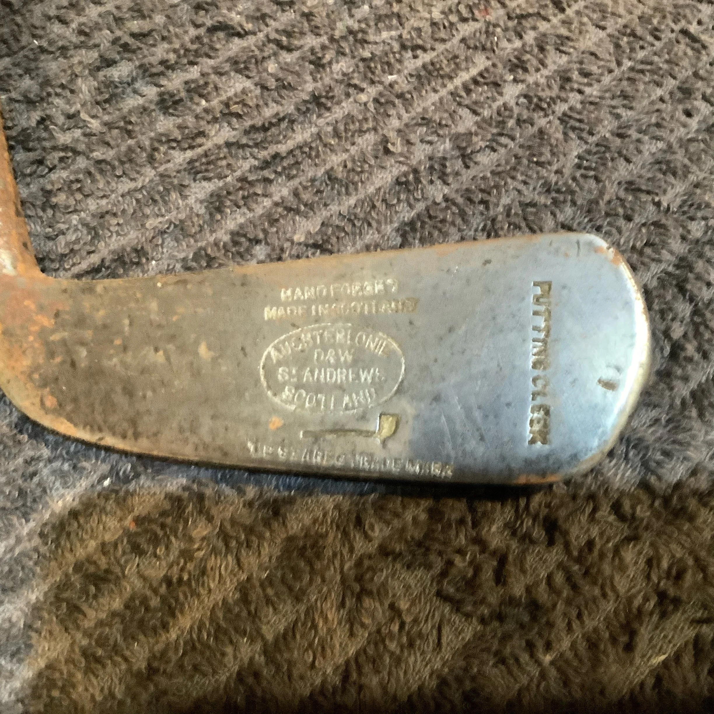 Putter - D&W Auchterlowe Putting Cleek Hickory Shaft 