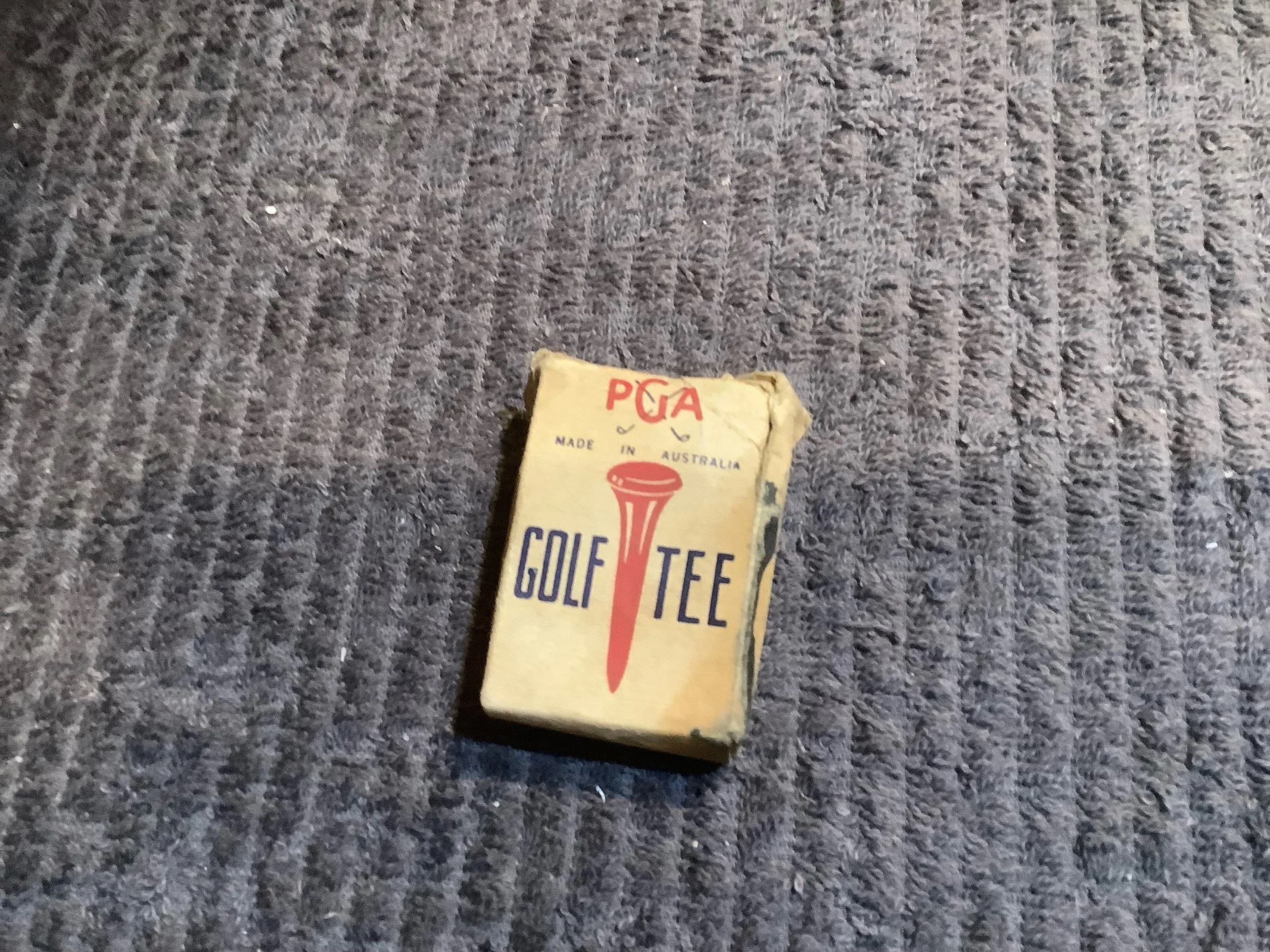 PGA Golf Tees Antique Box with a Few Tees 