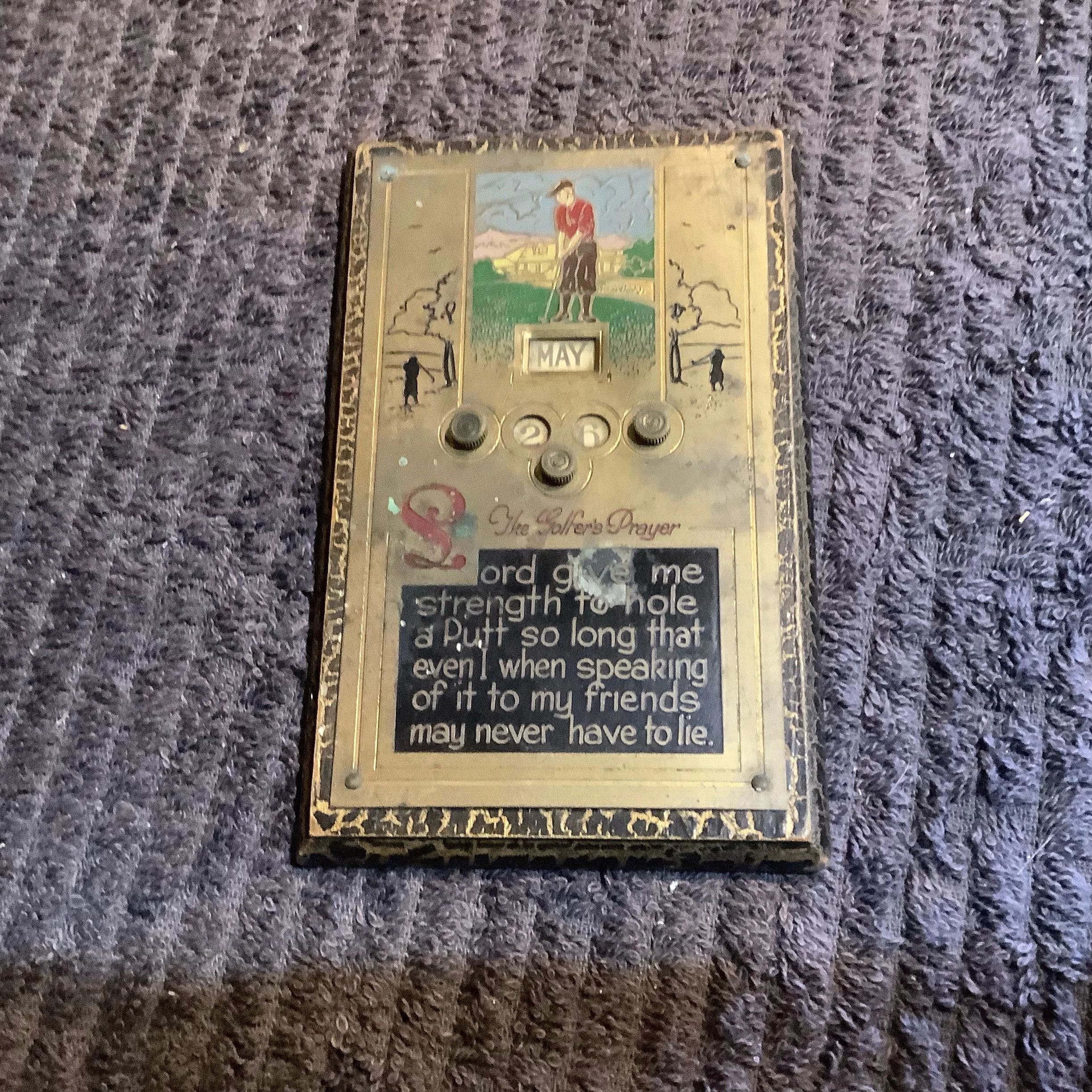 Golfers Wall Calendar 