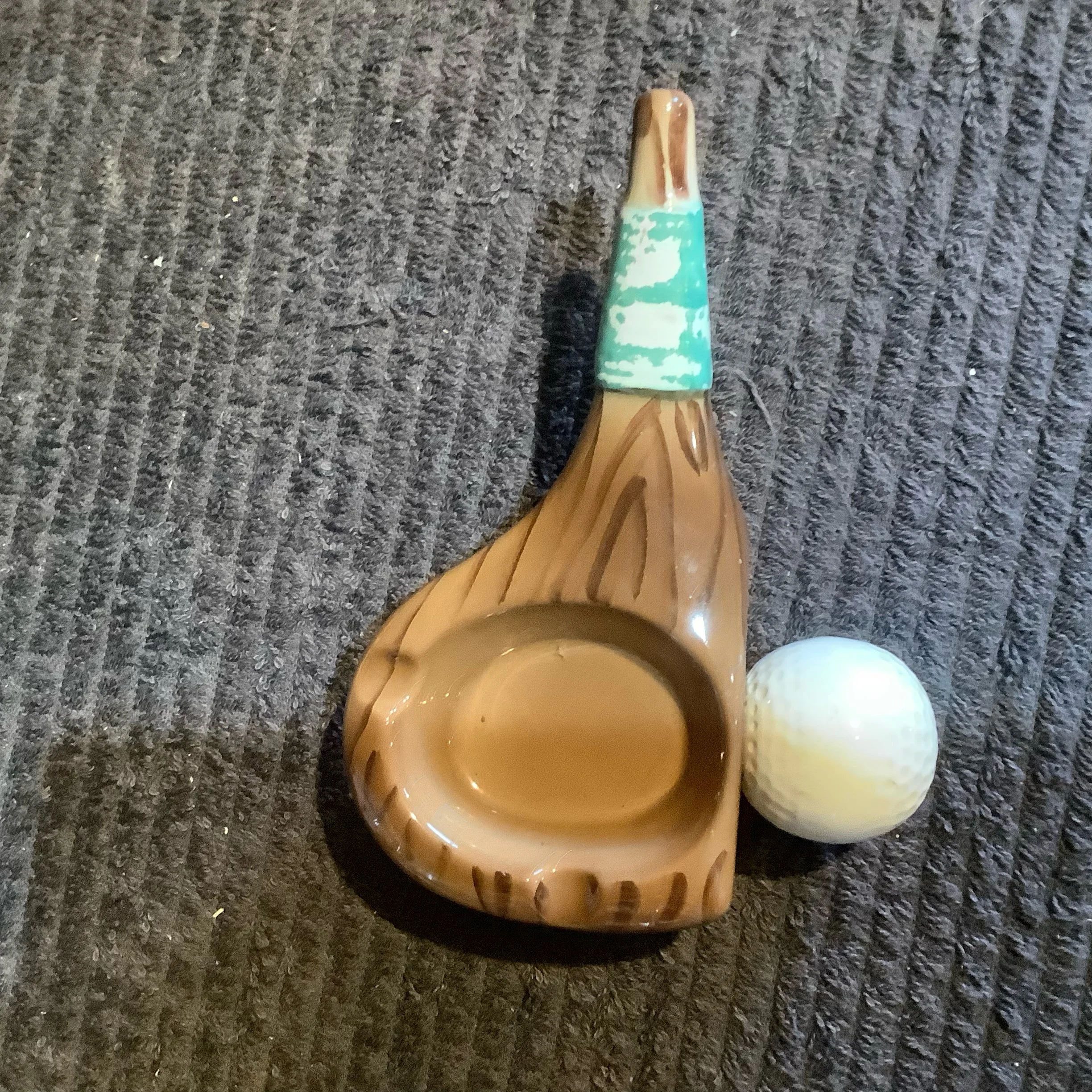 Club and Ball Ceramic Ash Tray