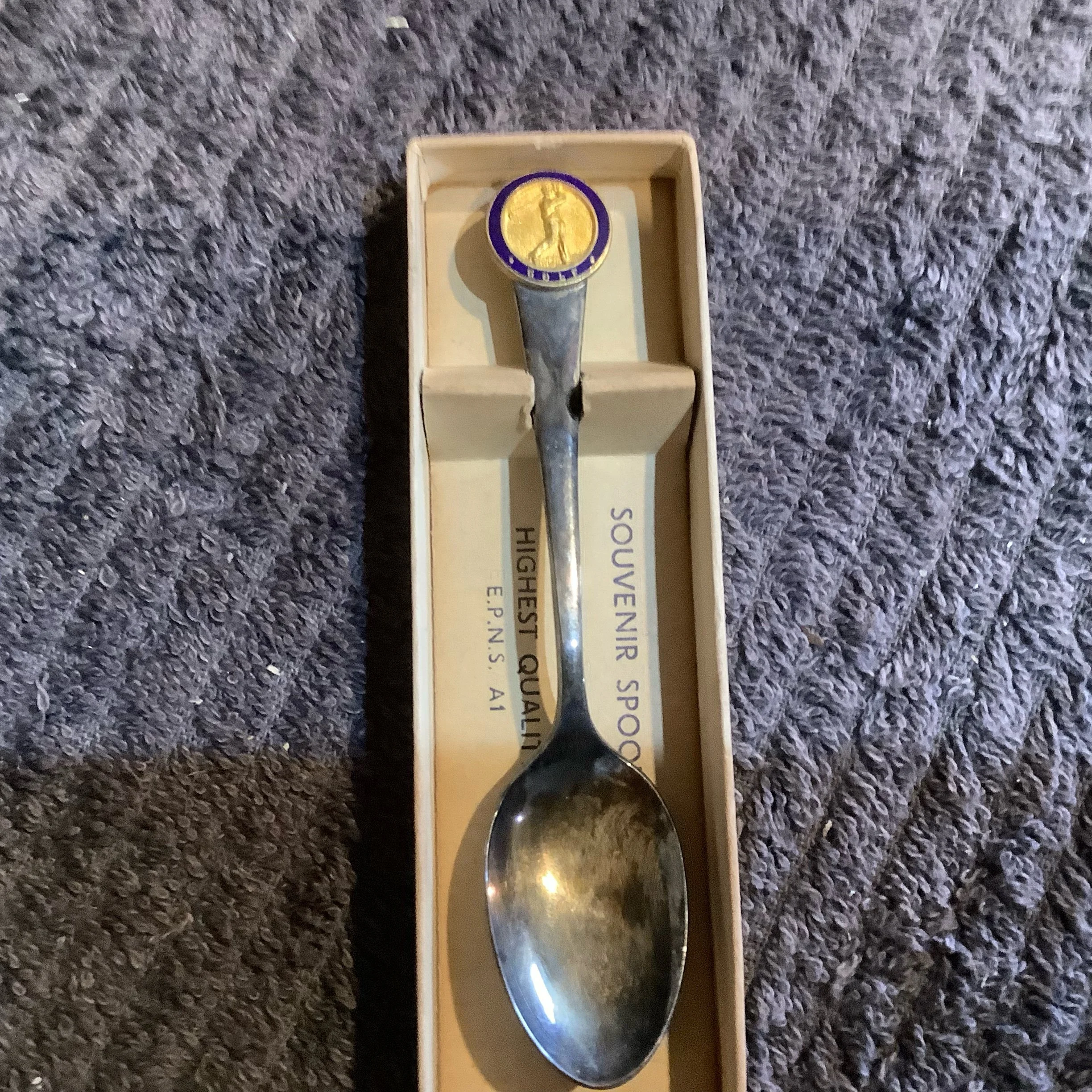 Crown Windsor Plate Golf Souvenir Spoon 