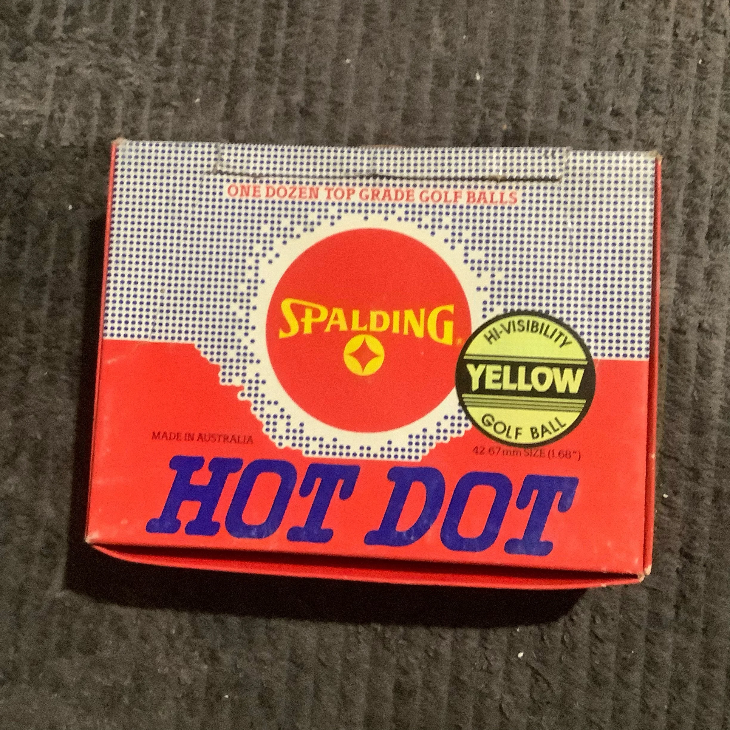 Spalding Hot Dot 1Doz Box containing 12 Individual Boxed Yellow Balls