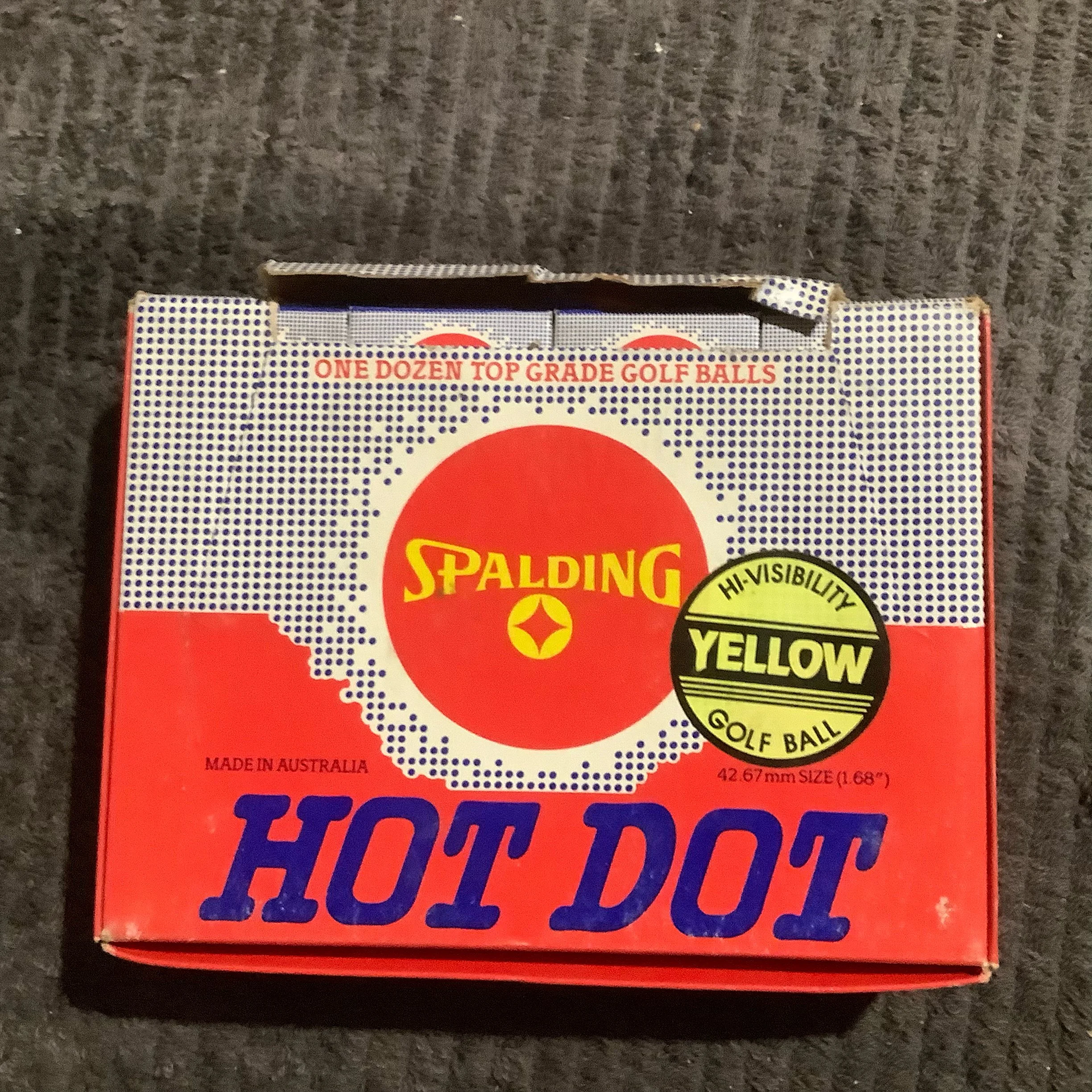 Spalding Hot Dot 1Doz Box containing 12 Individual Boxed Yellow Balls