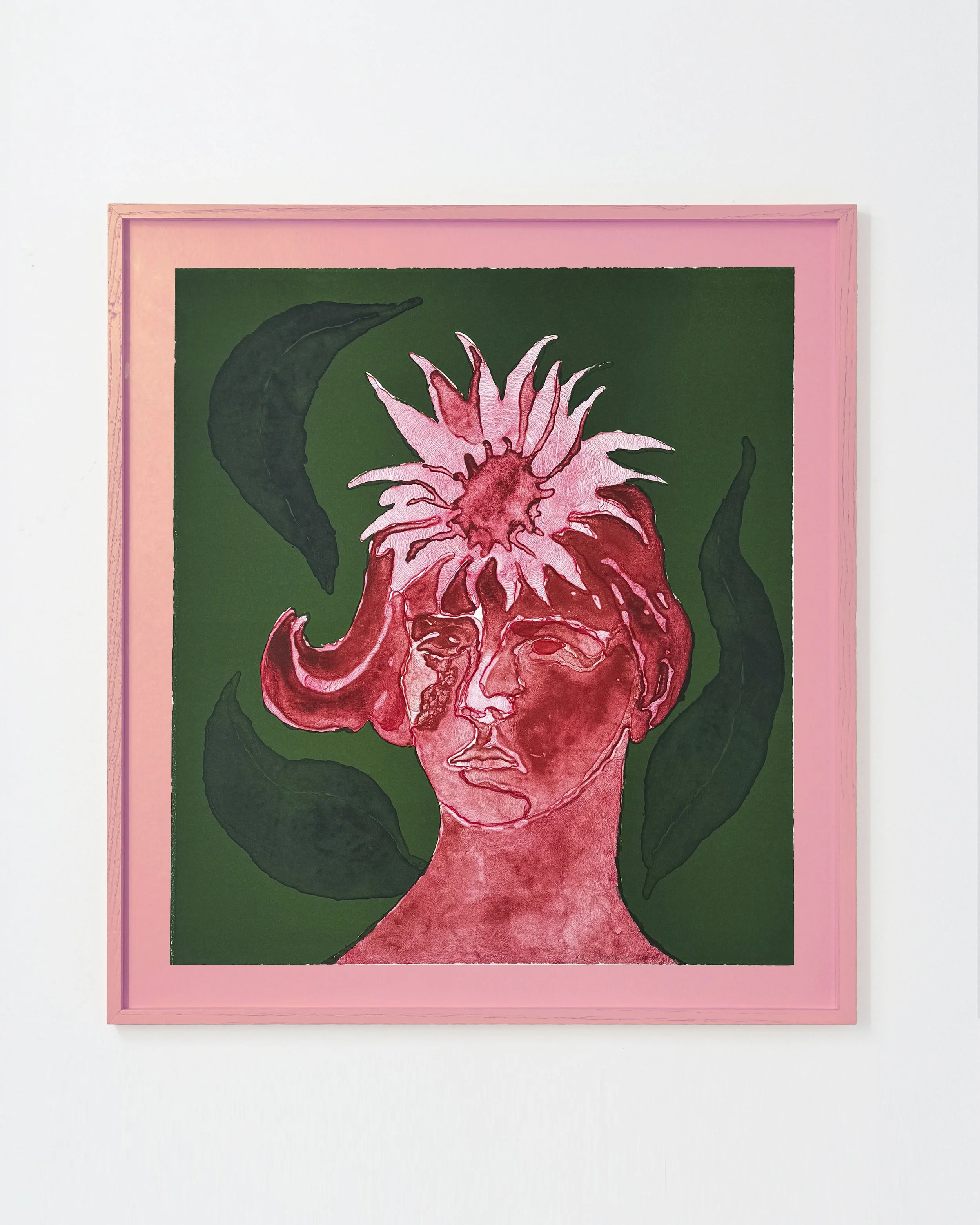 Mie Mørkeberg: Solsikke (grøn), 2025 (inkl. indramning)