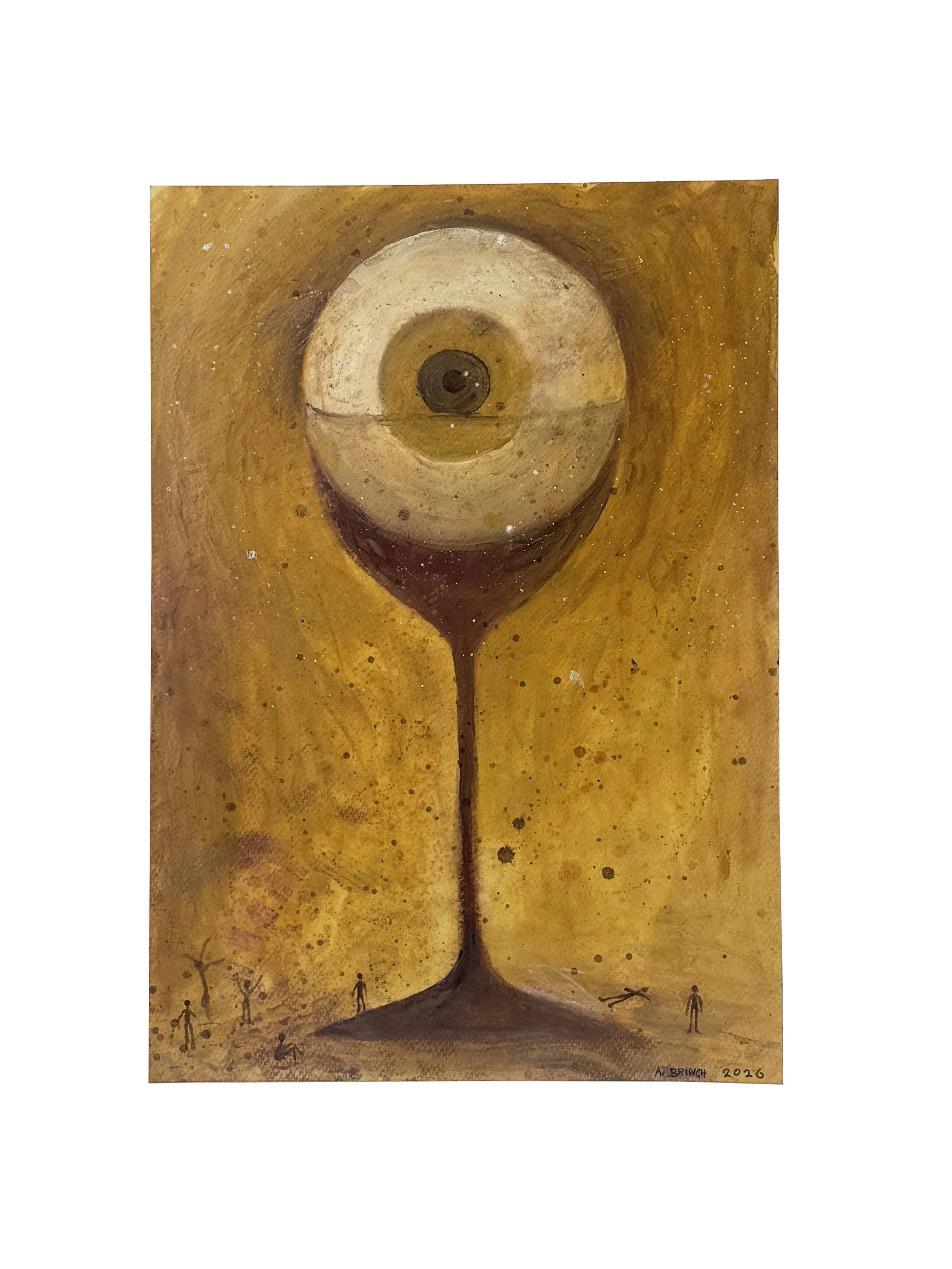 AB-004 Anders_Brinch_Skitsehandlen. Self-portrait no. 3 (Alcohol and Alchemy), 2026. Oliemaling og farveblyant på papir ca. 50 x 35 cm.jpg