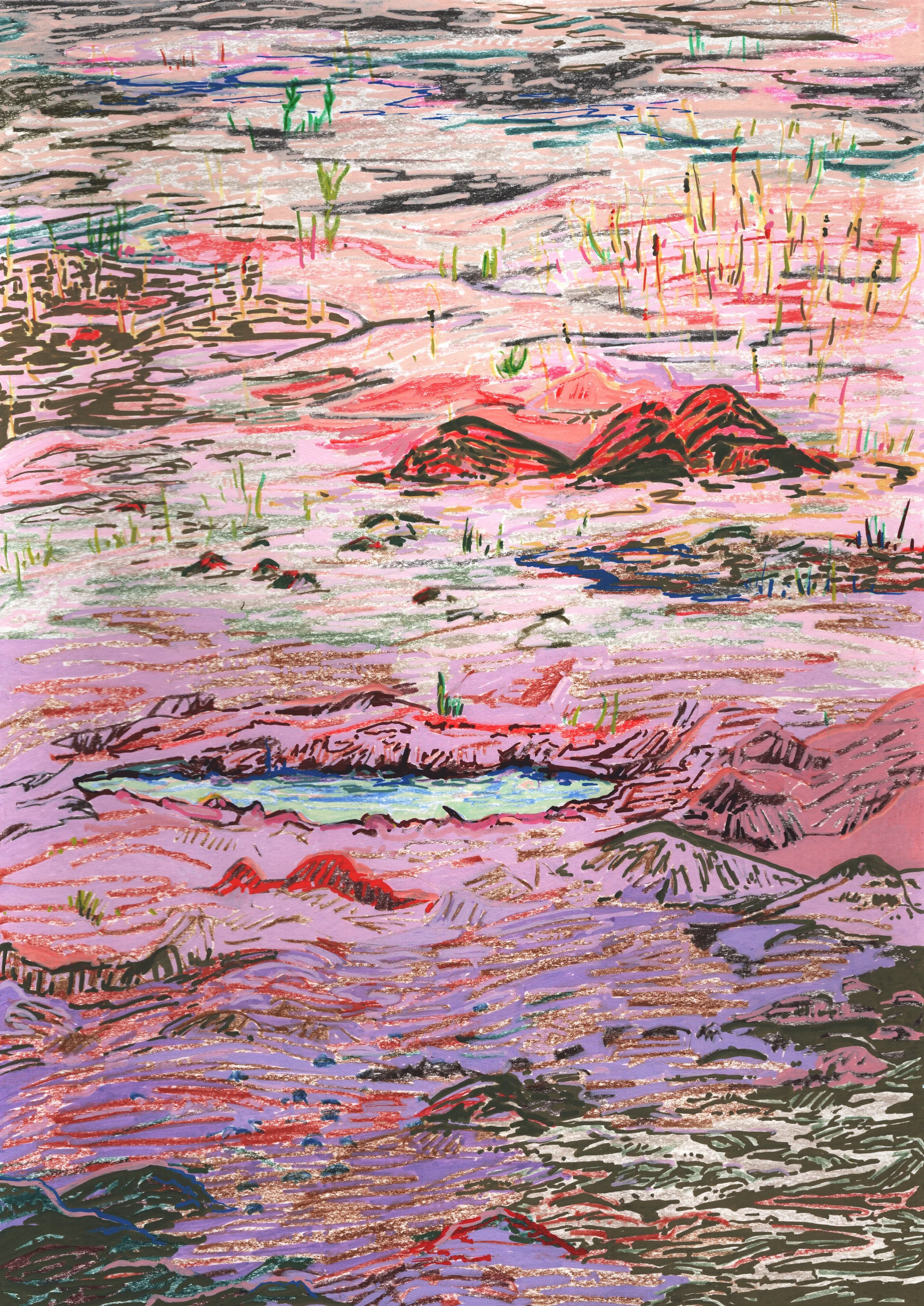 MV-021, Hvem har fortalt dig at vi ikke har tid til lysglimt i en vandpyt, 2026. ca. 42 x 30 cm.jpg