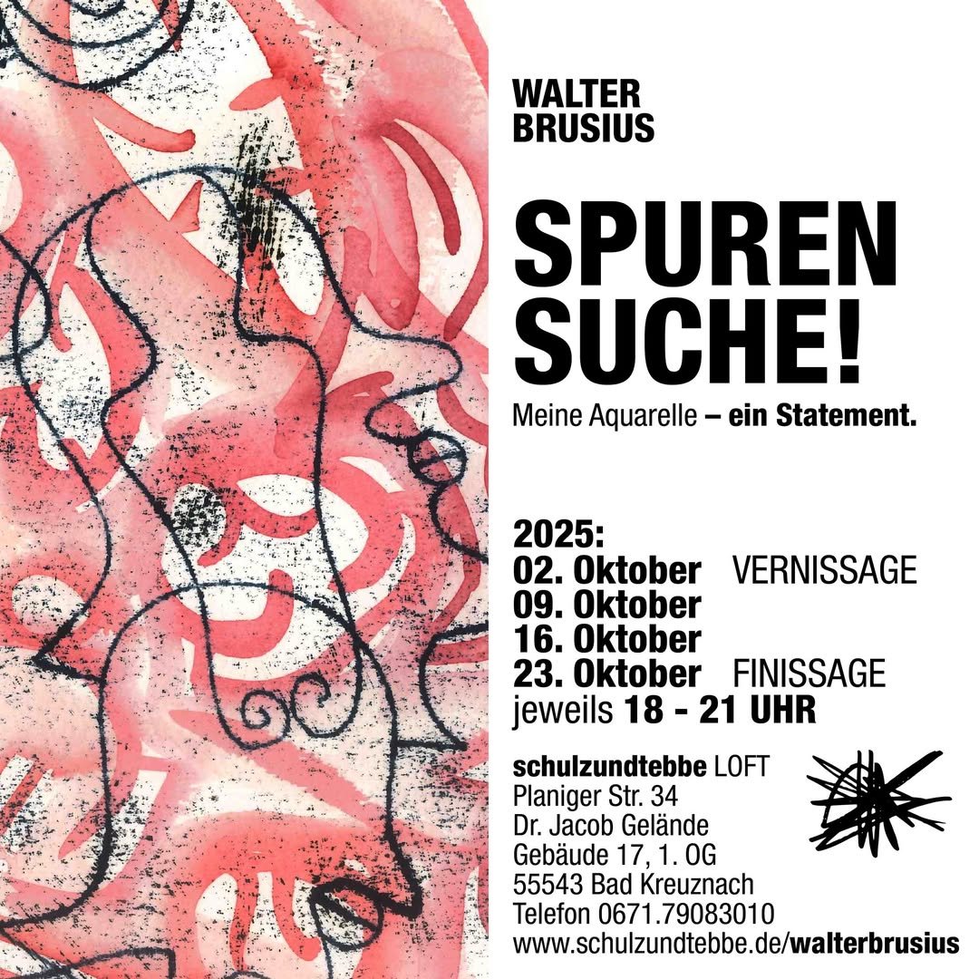 „SPURENSUCHE“: Aquarelle von Walter Brusius
