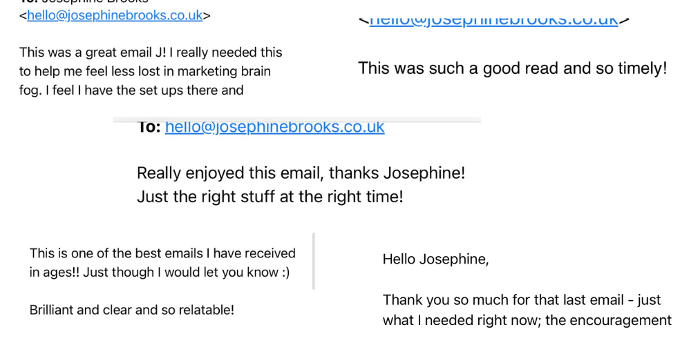 Ask Josephine Email Feedback