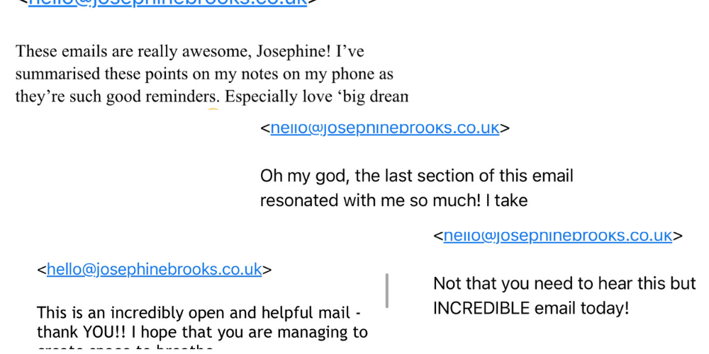 Ask Josephine Email Feedback