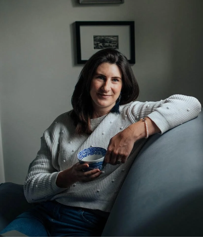 Josephine Brooks drinking tea