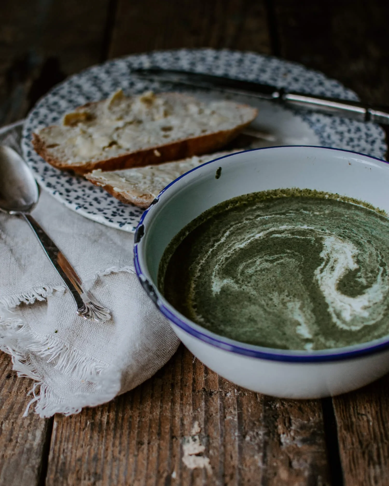 Nettle And Dandelion Soup Recipe - Foraging for your lunch - Josephine Brooks