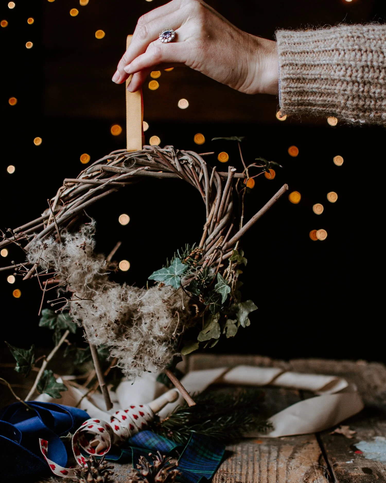 Christmas home made wreath made from willow - Josephine Brooks.jpg