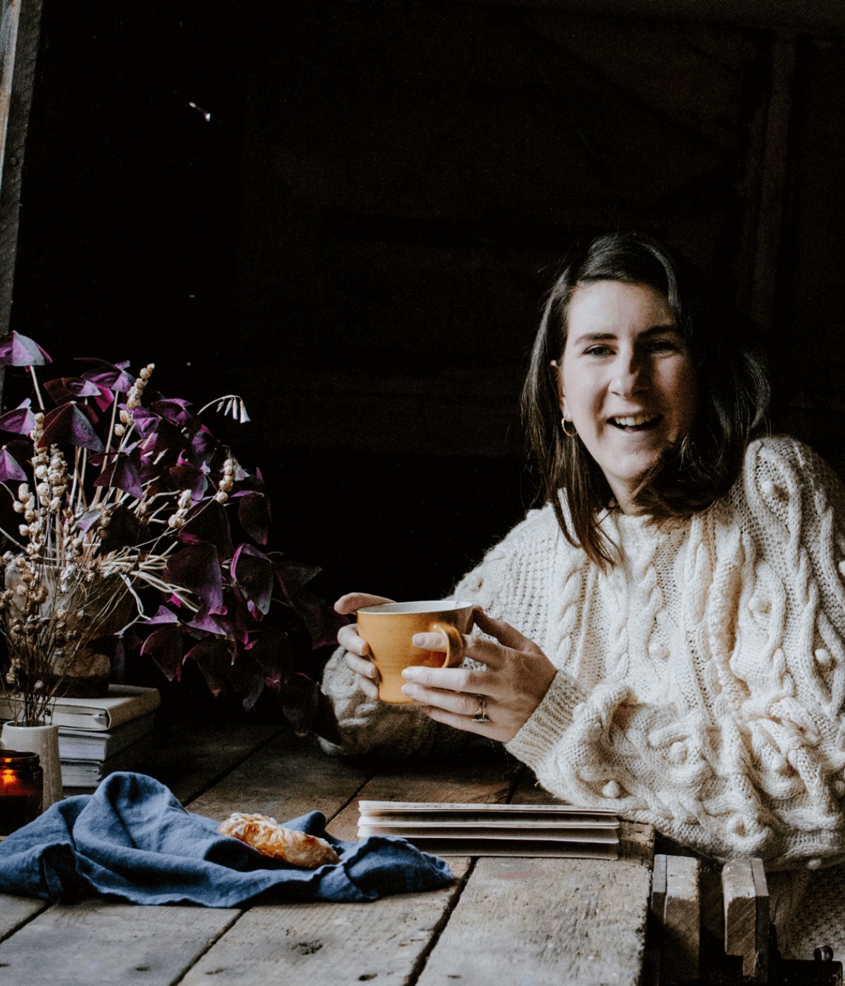 Josephine Brooks working at a desk