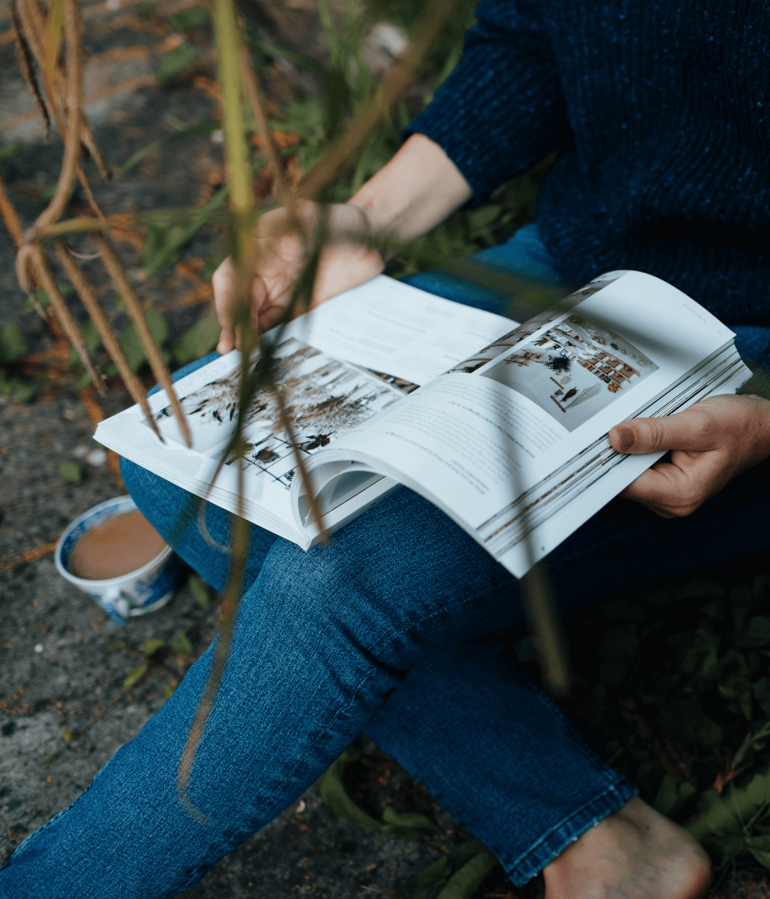Reading a magazine - Josephine Brooks.png