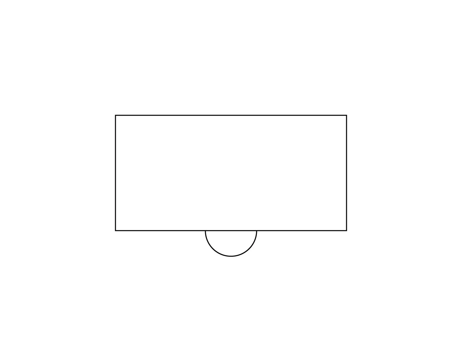 160 x 80 cm — Desk for 1