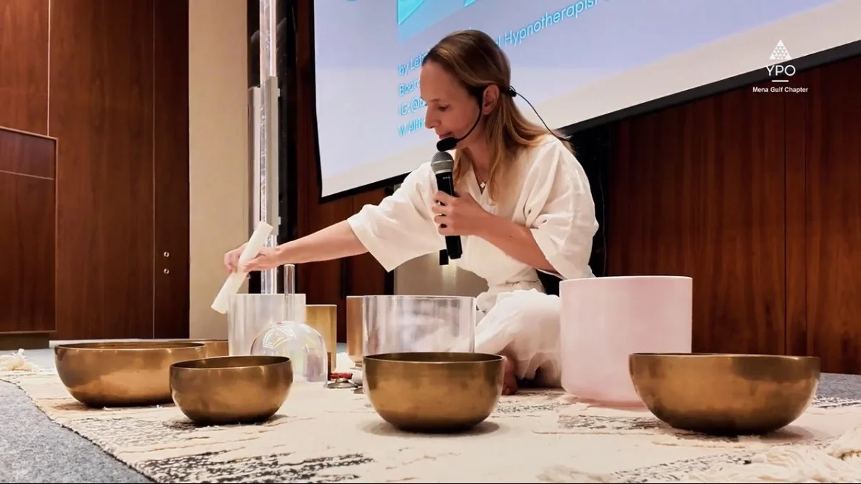 Hypno-Sound Bath for YPO MENA at The Lana Hotel: The Future of Leadership and Longevity
