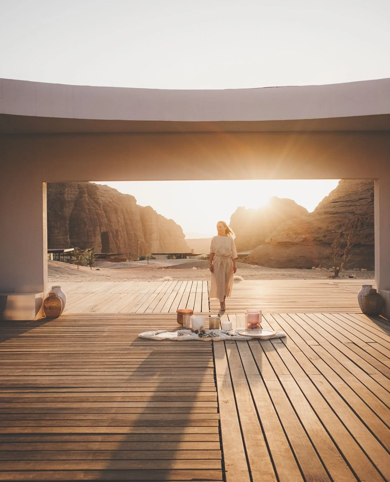 This is 6am in AlUla.⁠
⁠
I was there to lead a session at Habitas. ⁠
But the work started before anyone else woke up.⁠
⁠
A few years ago I was running between corporate events with zero time to even notice a sunrise, let alone stand in one.⁠
⁠
Now, w