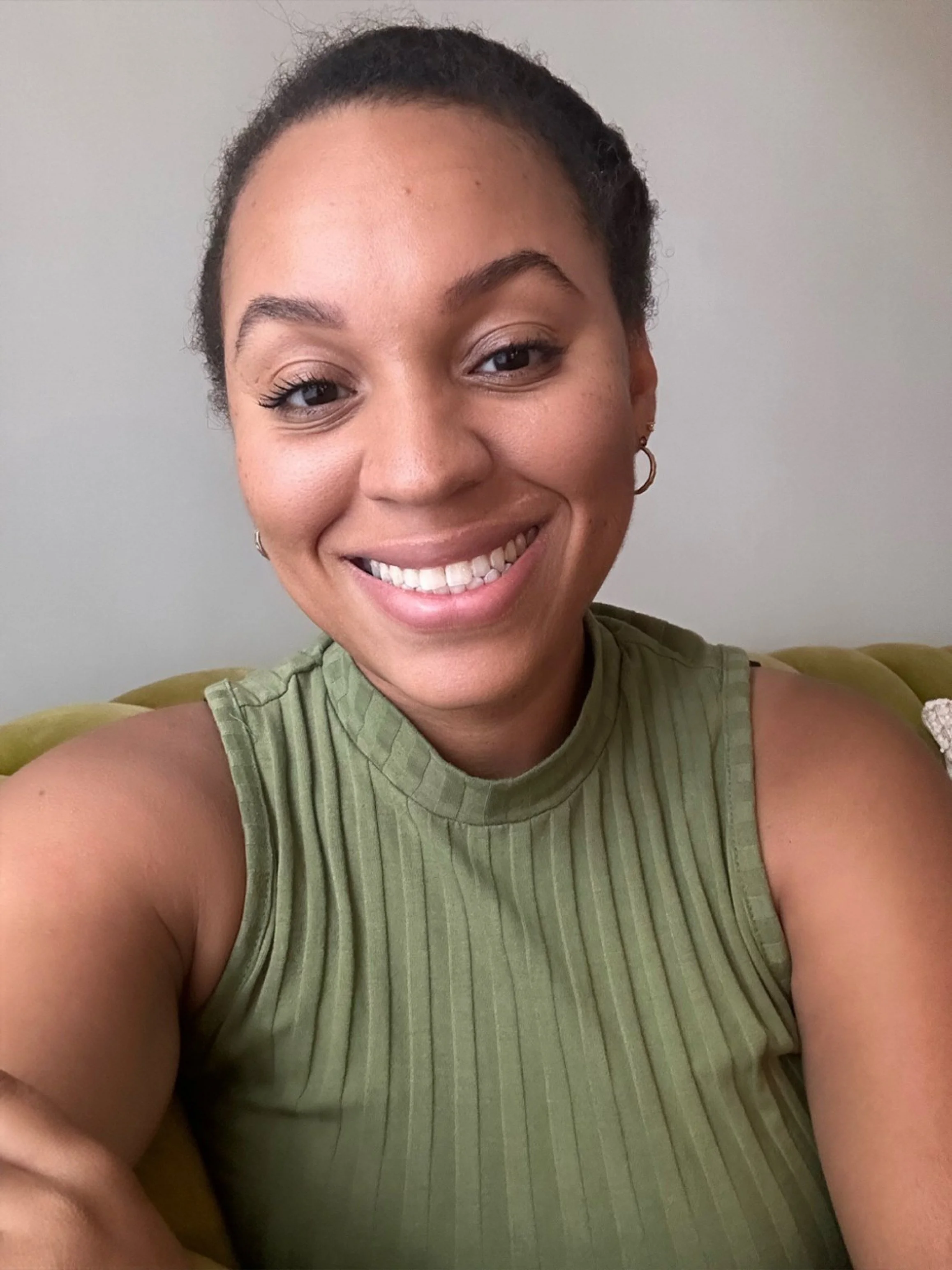 Kayla Stewart, LMFT is a black female therapist in South Carolina. She specializes in couples therapy, individual therapy for ADHD, relation issues and political stress. She is openly  a feminist and a student of liberation, anti-oppressive work.