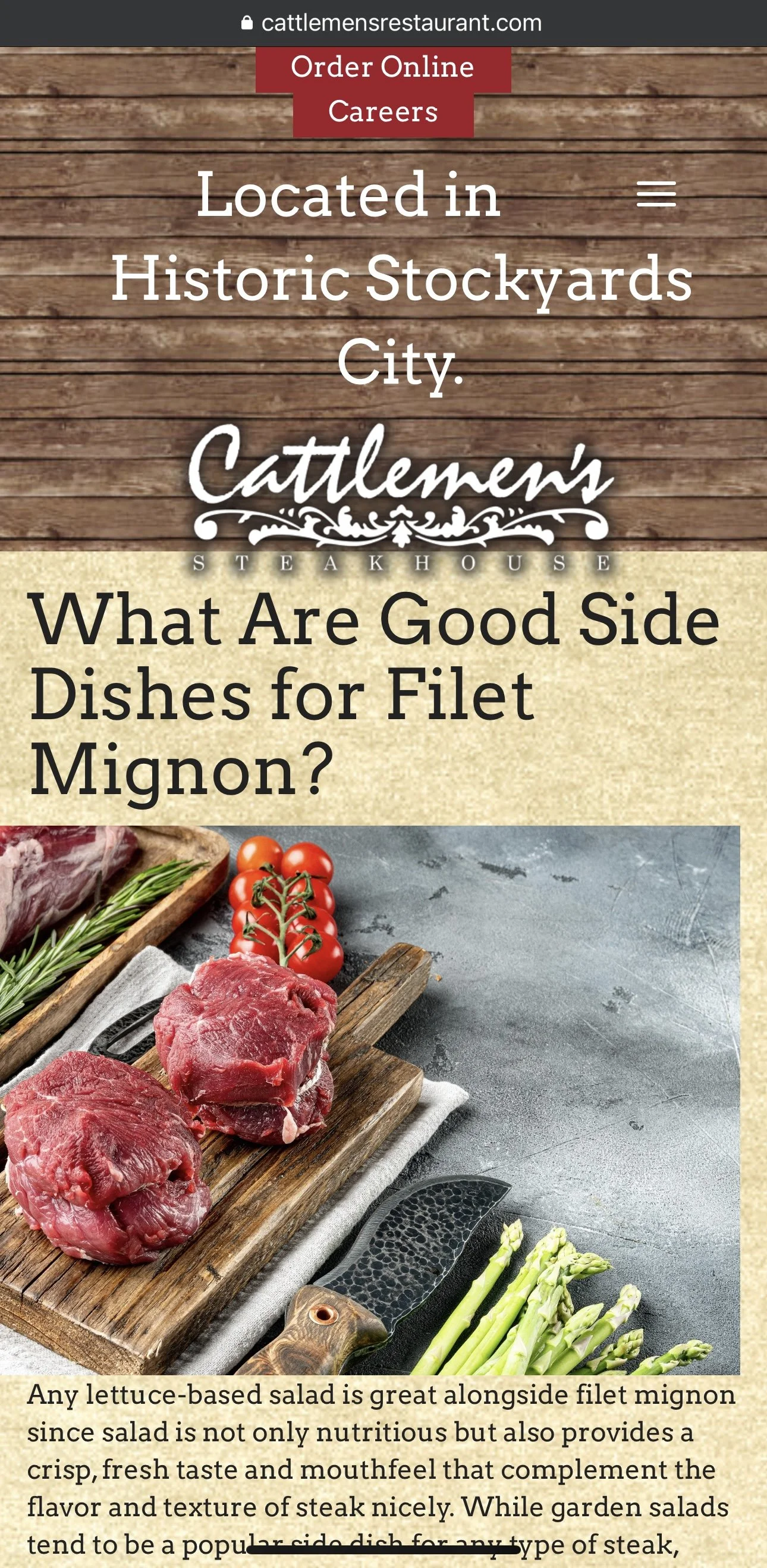 What Are Good Side Dishes For Filet Mignon ?