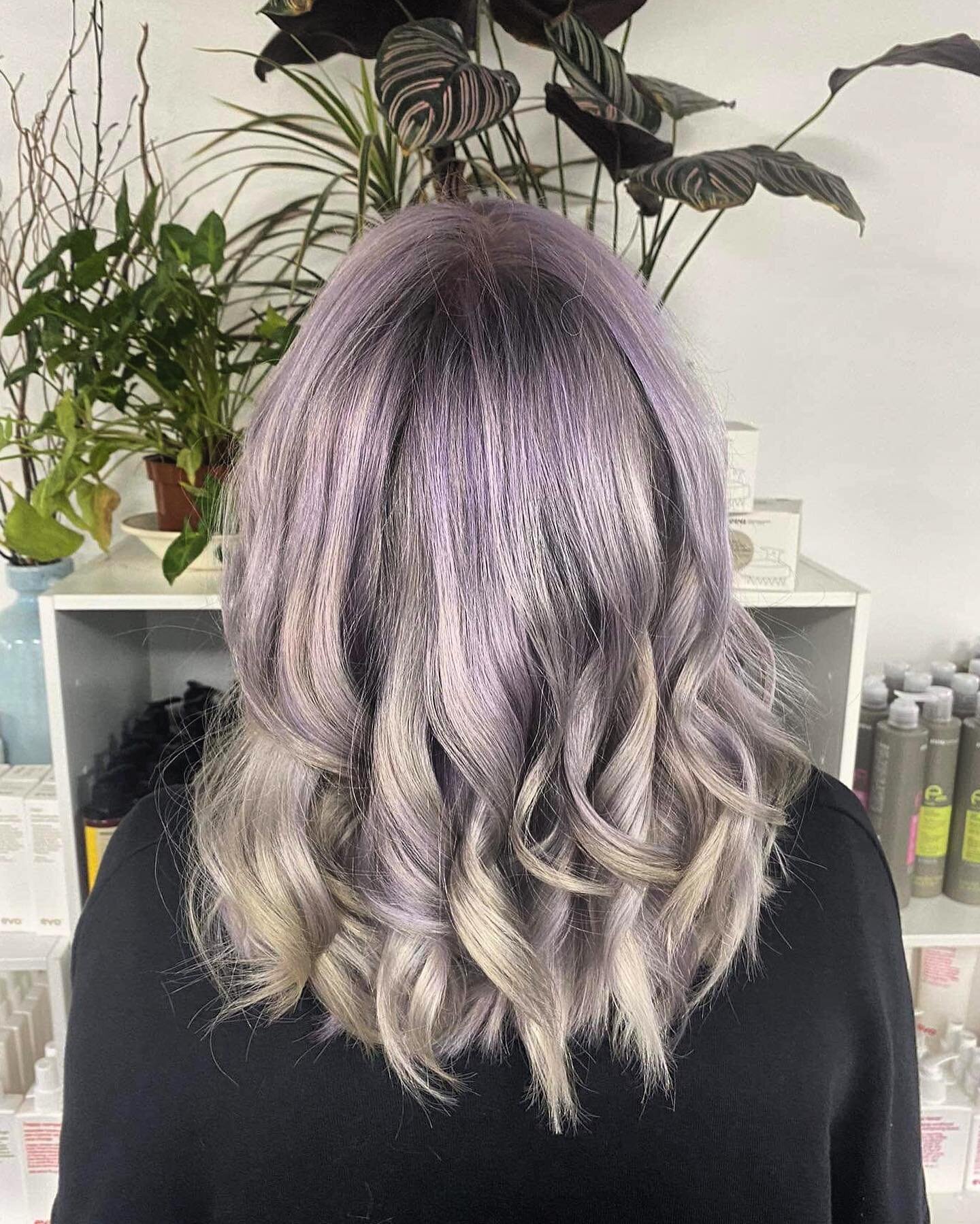 🩶💜 #lavenderhair #metallic #hair #pastel