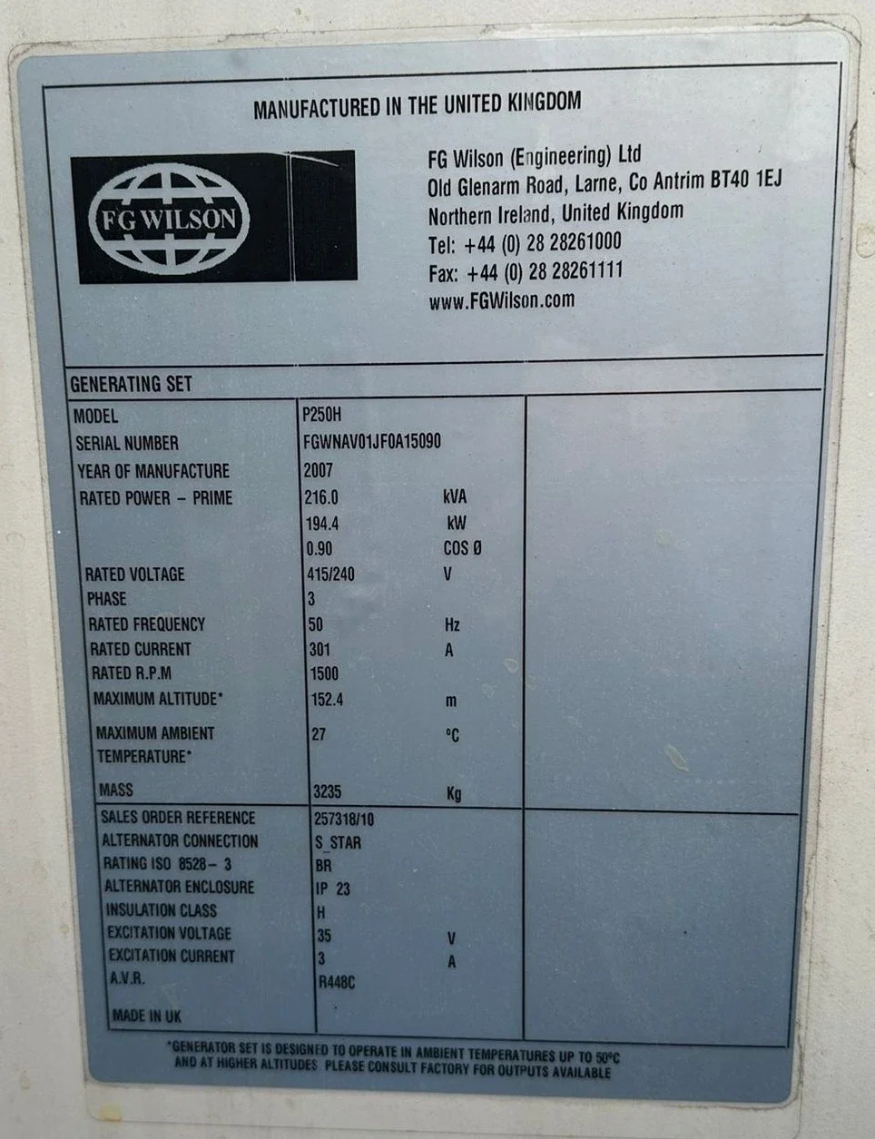 used generator sellers UK