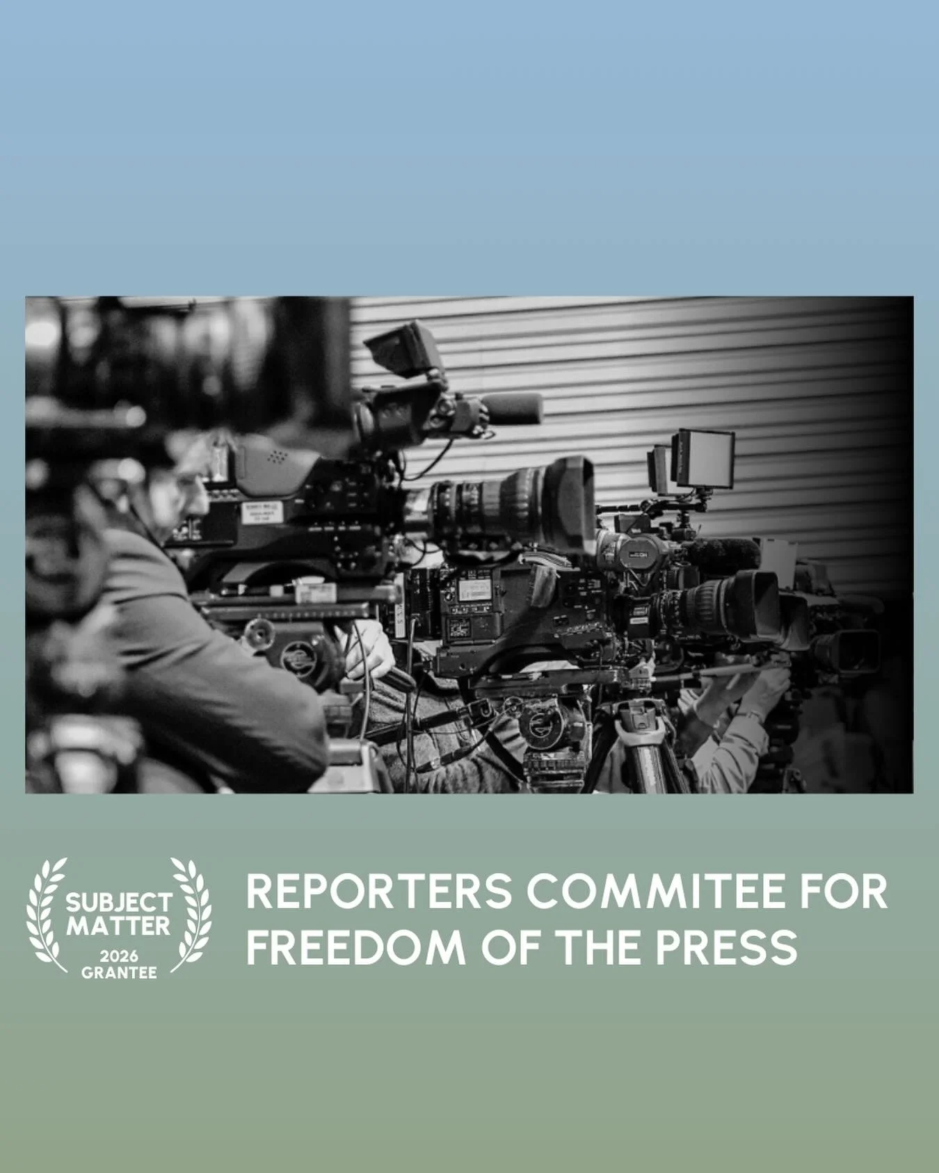We&rsquo;re headed to @sundanceorg to award our latest grants to SEIZED and @reporterscommittee! RCFP is the leading pro bono legal services organization for journalists and newsrooms in the U.S. The Reporters Committee provides legal representation,