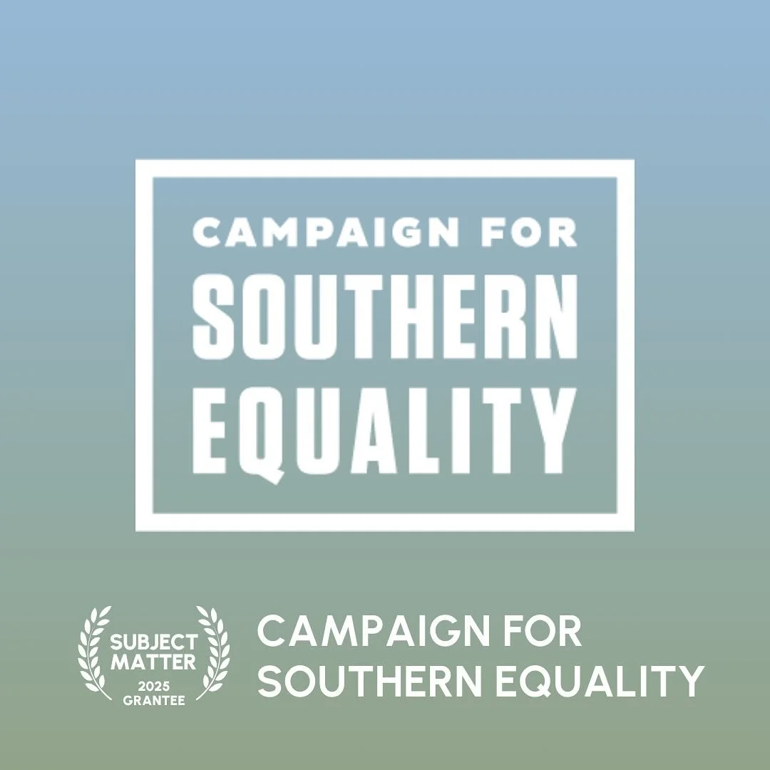 Subject Matter is headed to @tribeca Festival next week to award our latest grants to Just Kids and @southernequality!

The Campaign for Southern Equality is working to build a South where LGBTQ+ people are equal in every sphere of life. Their Trans 