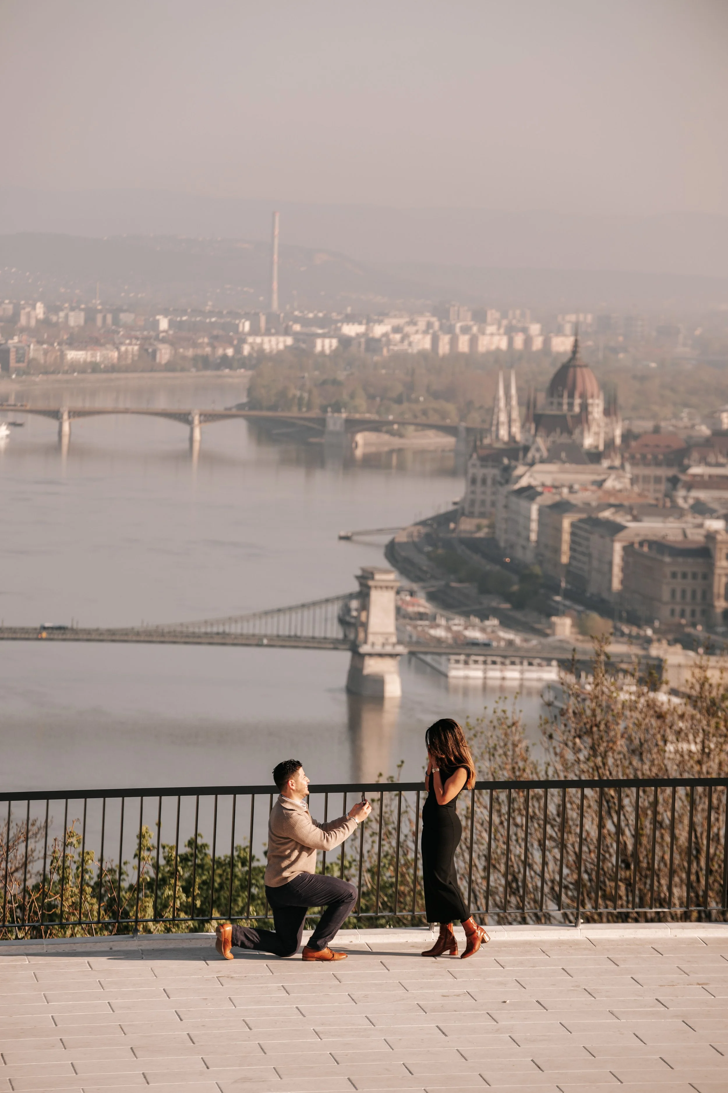 Budapest Gellert Hill Wedding Proposal