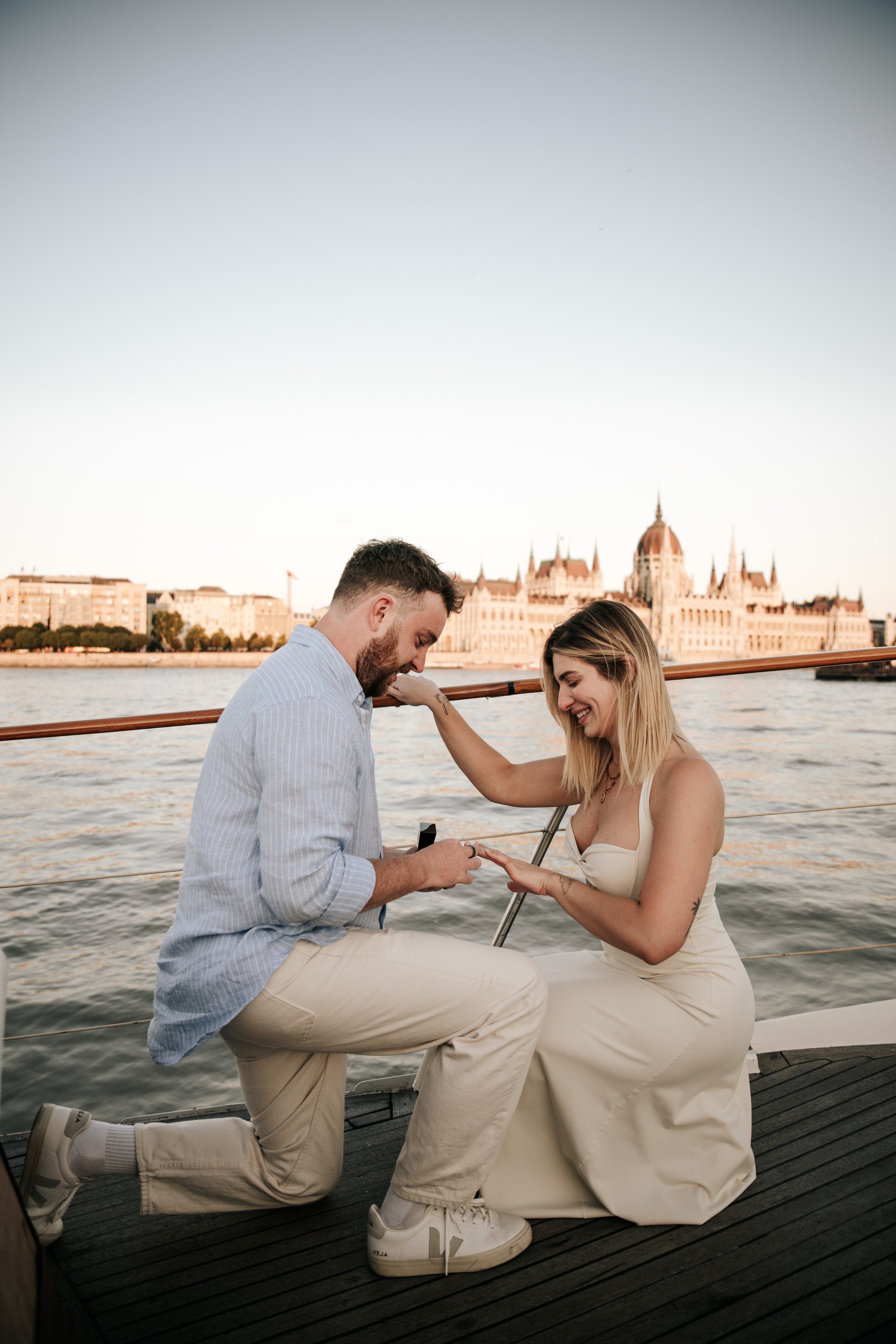 happy and private proposal planned proposal on private yacht