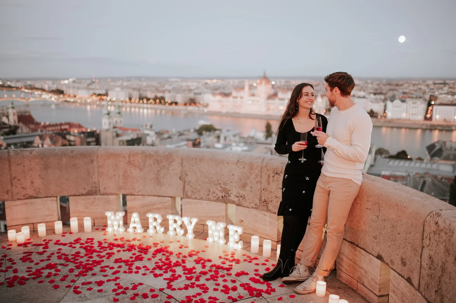 Exclusive Panoramic Balcony Proposal at Fisherman’s Bastion