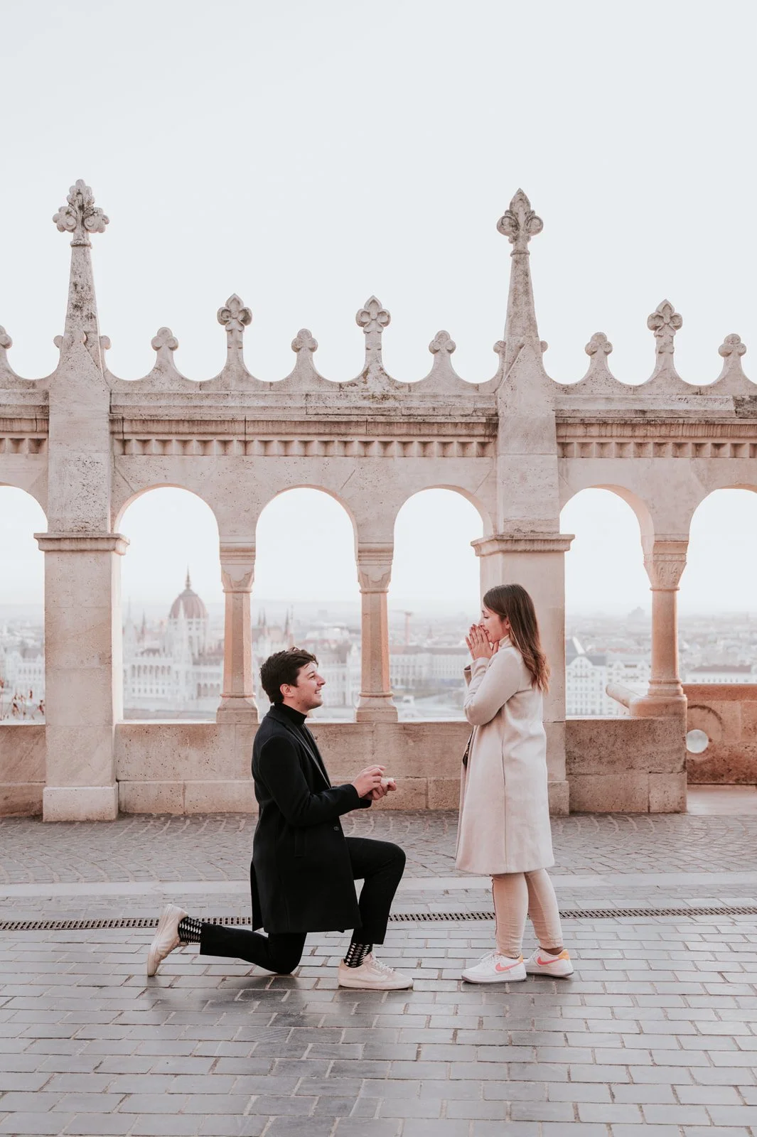 Sunrise proposal in Budapest Hungary
