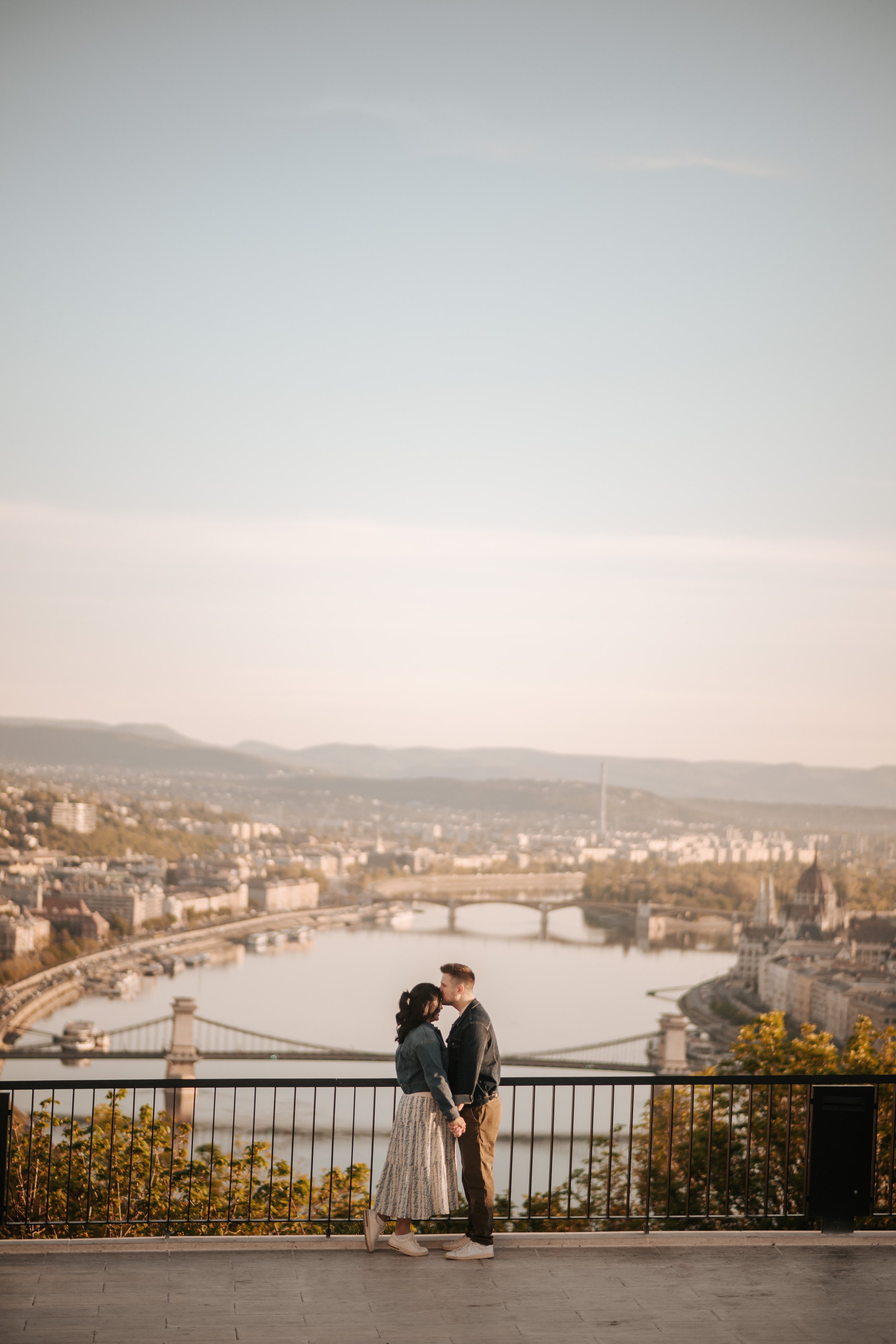 budapest gellert hill proposal and engagement photoshoot