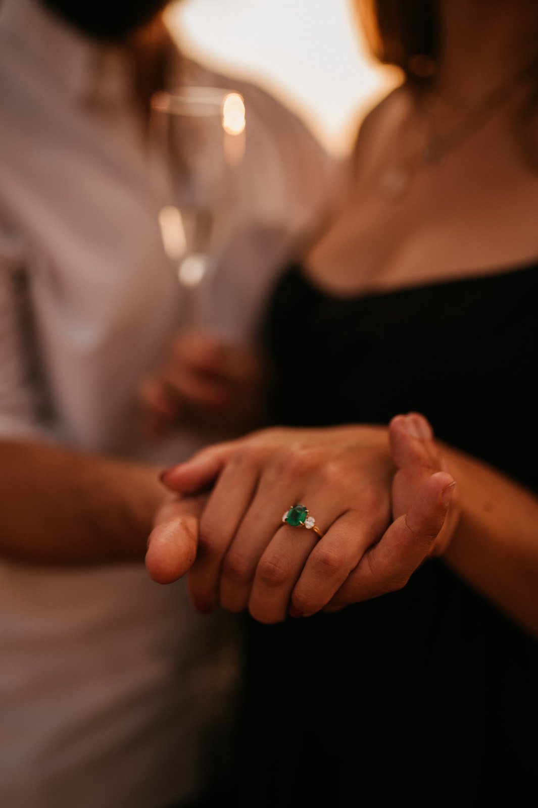 budapest boat proposal close up ring