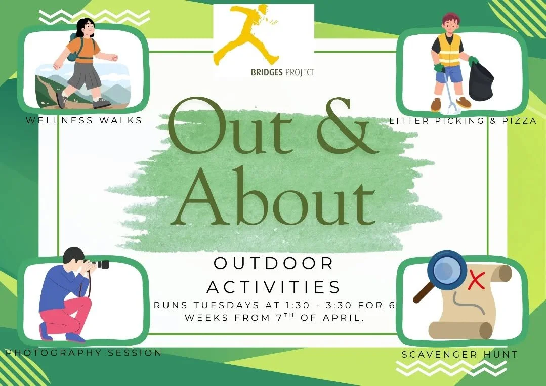📣 Spaces available in our new outdoor group 📣

📆 Every Tuesday from 7 April - 28 April
🕑 1:30pm - 3:30pm
📍 Out &amp; about!

📨 DM us for more info 😊

#Groups #Register #Outdoors