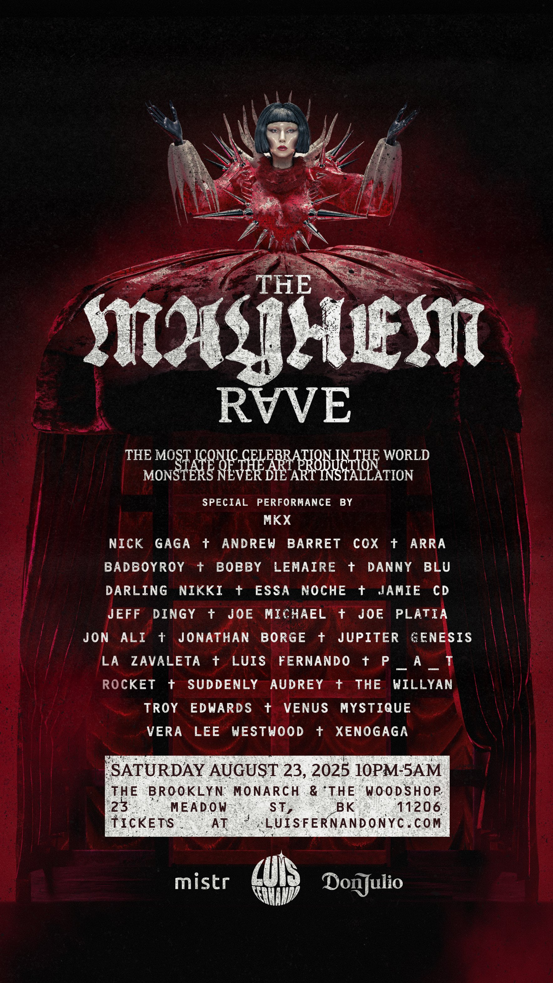 THE MAYHEM RAVE NYC: LADY GAGA TOUR AFTER PARTY