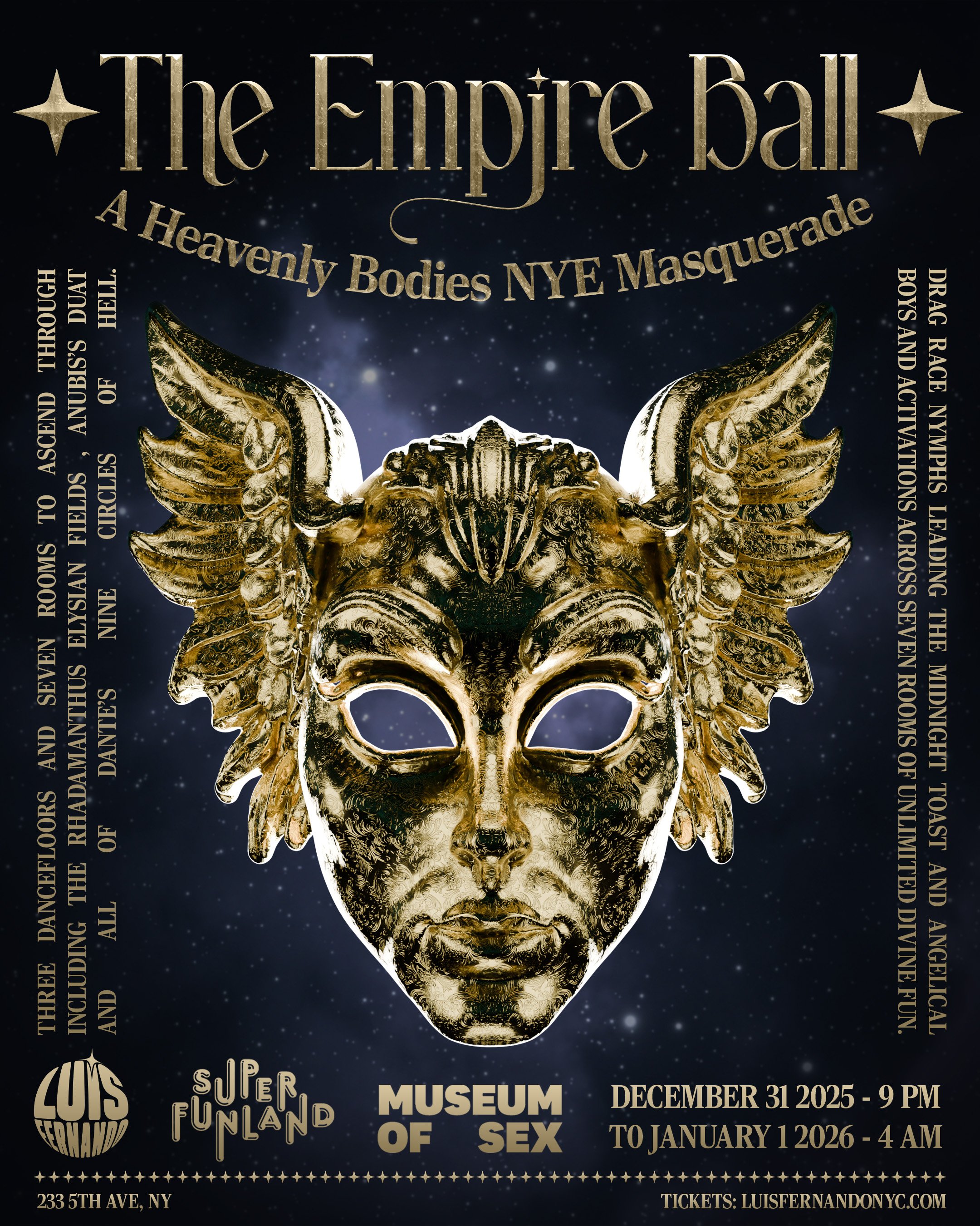 THE EMPIRE BALL: A HEAVENLY BODIES NYE MASQUERADE AT THE MUSEUM OF SEX