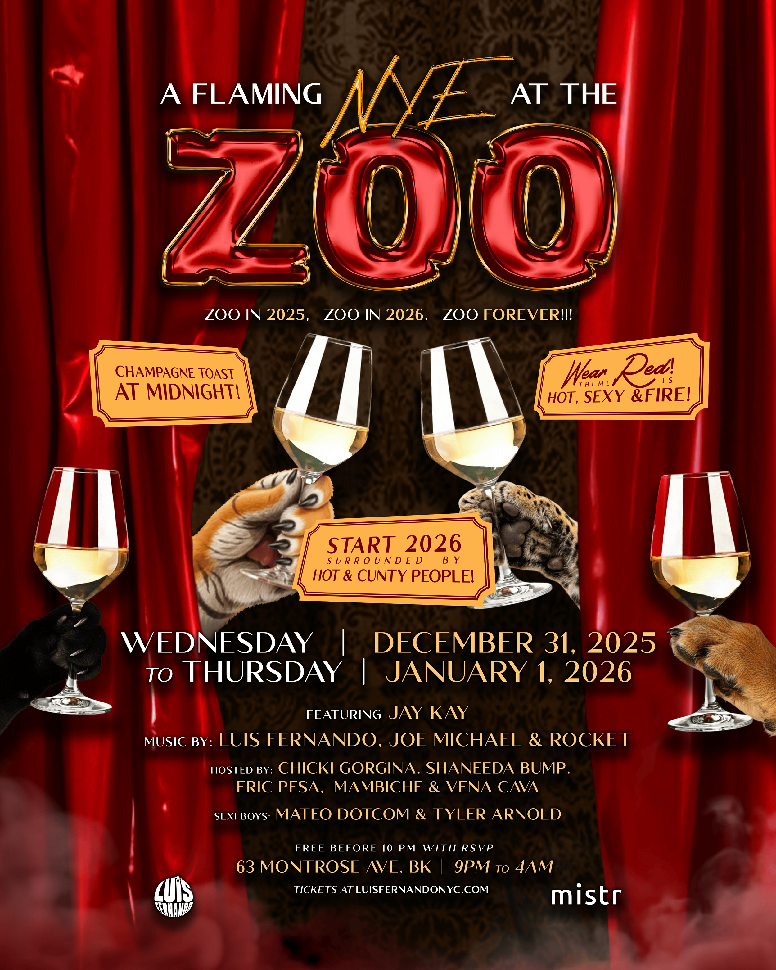 A FLAMING NYE AT THE ZOO!