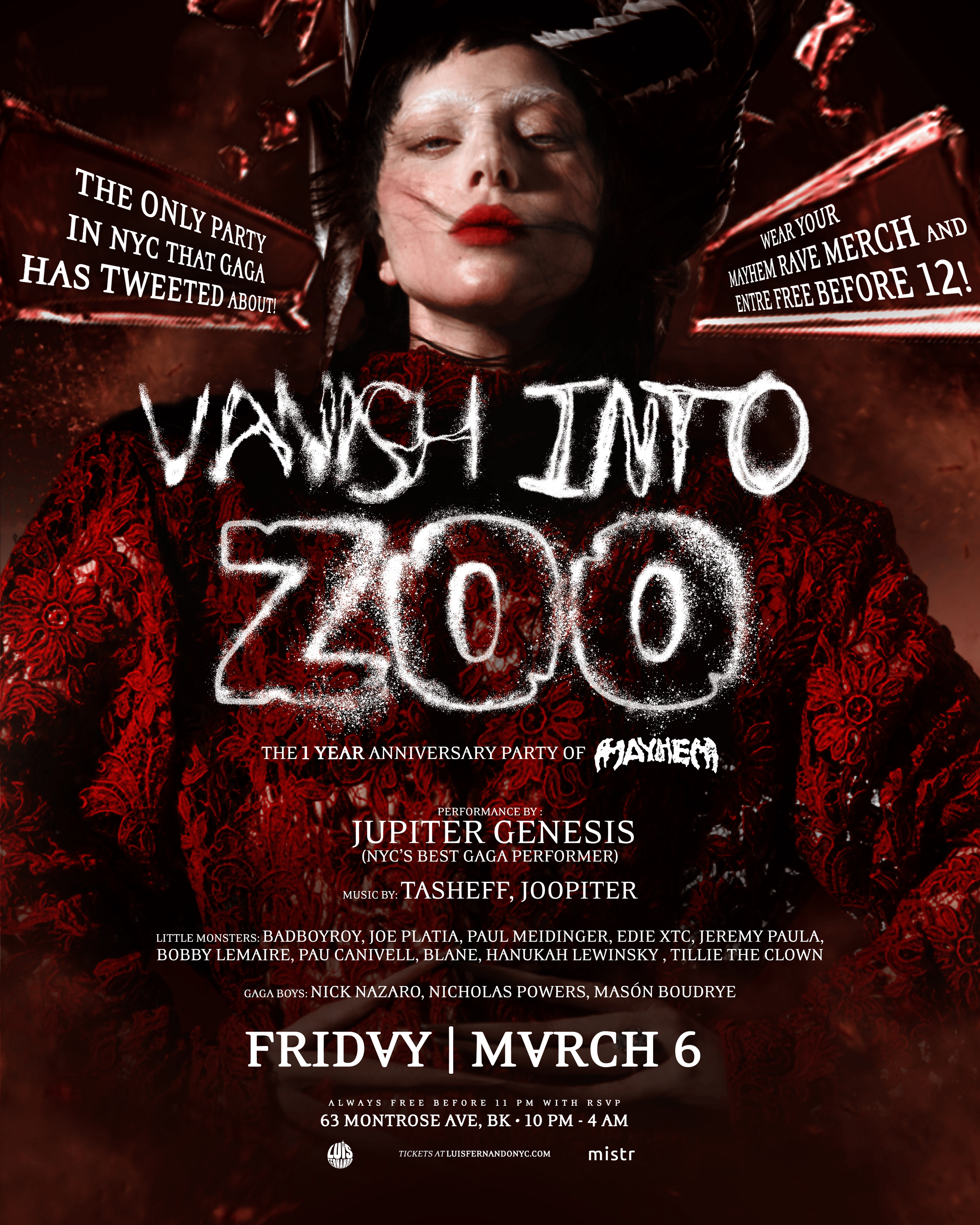 VANISH INTO ZOO! THE 1 YEAR ANNI OF MAYHEM!
