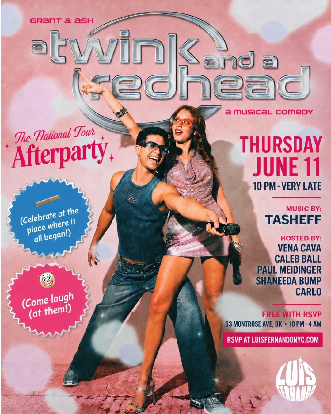 A TWINK AND A REDHEAD TOUR AFTERPARTY