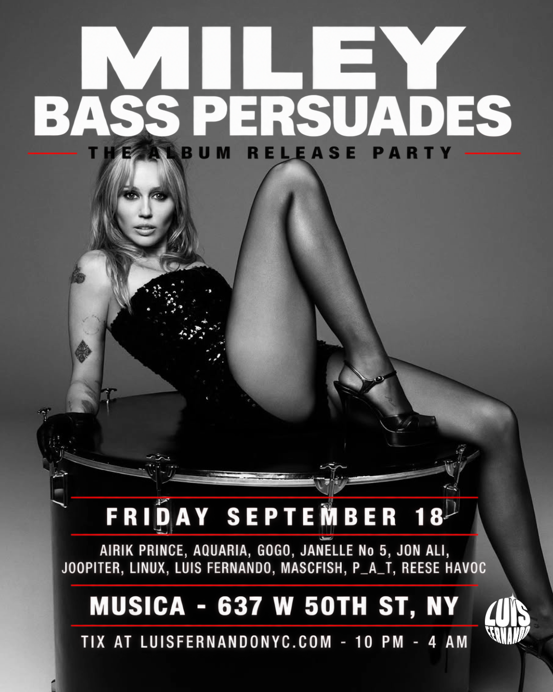 miley - bass persuades - the album release party