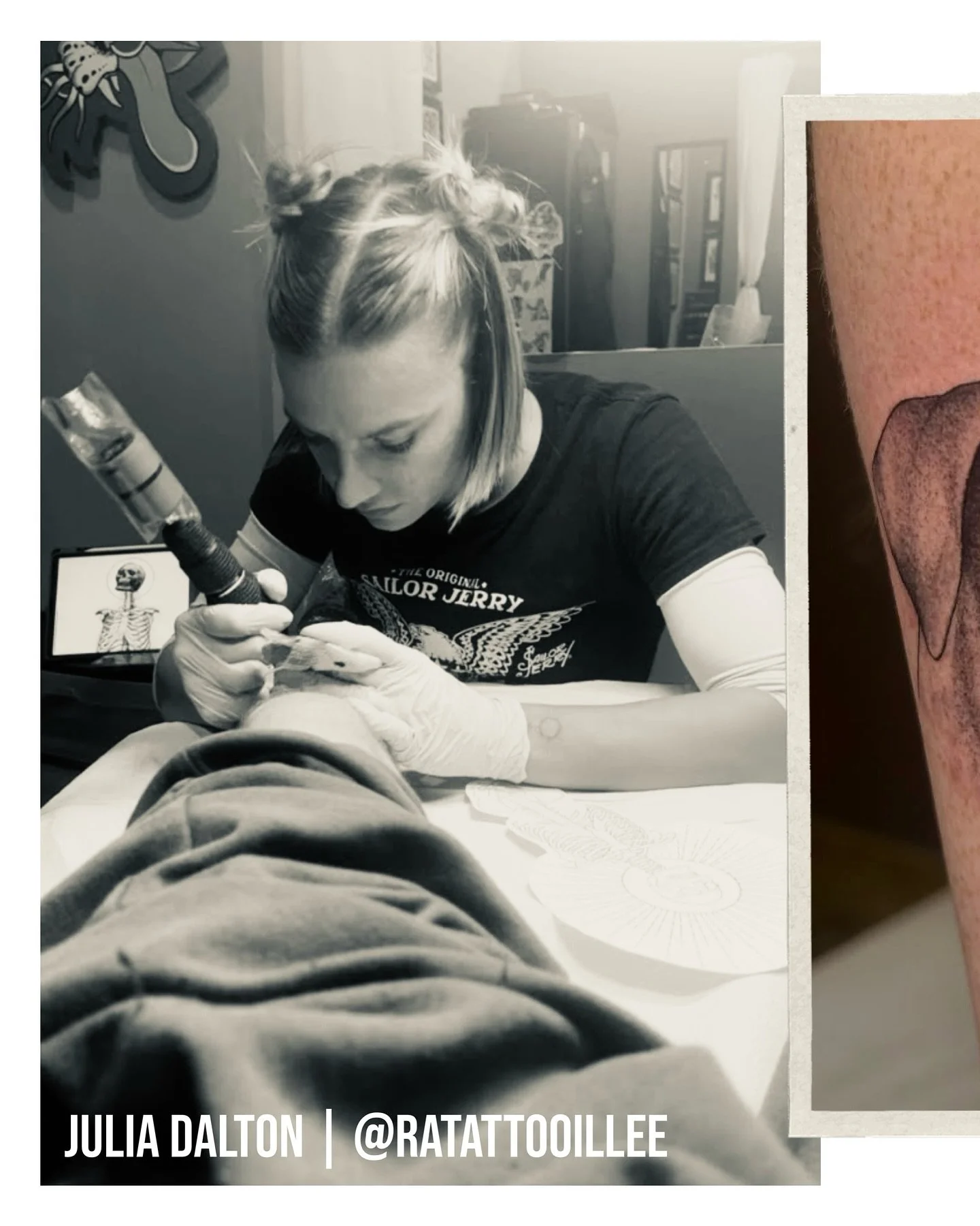 Artist extraordinaire with a passion for drawing, painting, surfing, and her puppy &ldquo;George.&rdquo; Julia tattoos in a range of styles including illustrative tattoos, fine-line, black and gray, color, and traditional.

Julia | @ratattooillee 🐶?