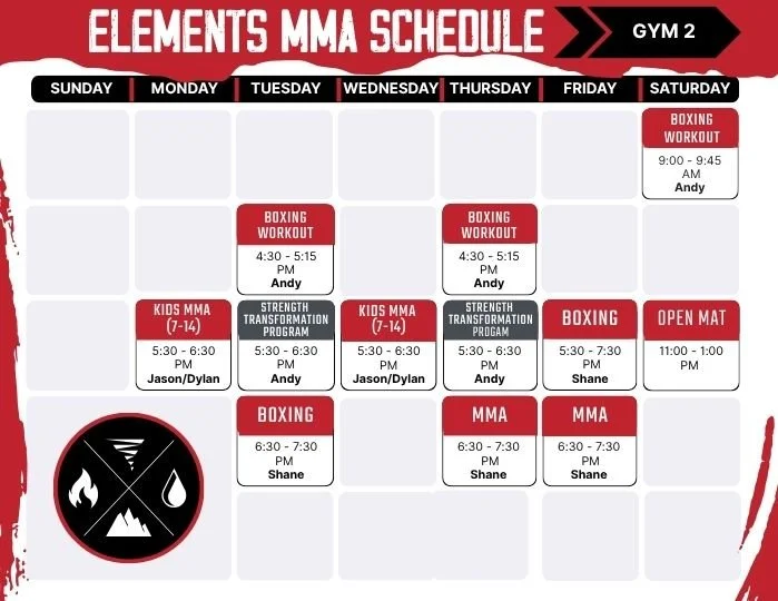 Gym 2 Schedule