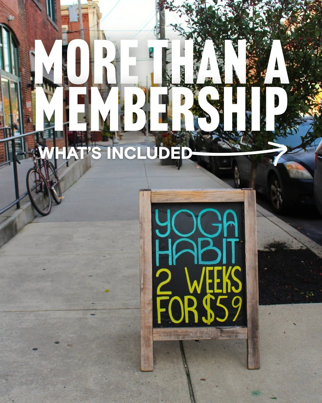 More than yoga classes, more than a membership. ✨

From studio, outdoor, livestream, and on-demand classes to complimentary mat + towel rentals, buddy passes, and member discounts &mdash; we&rsquo;ve thought of everything so you can focus on showing 