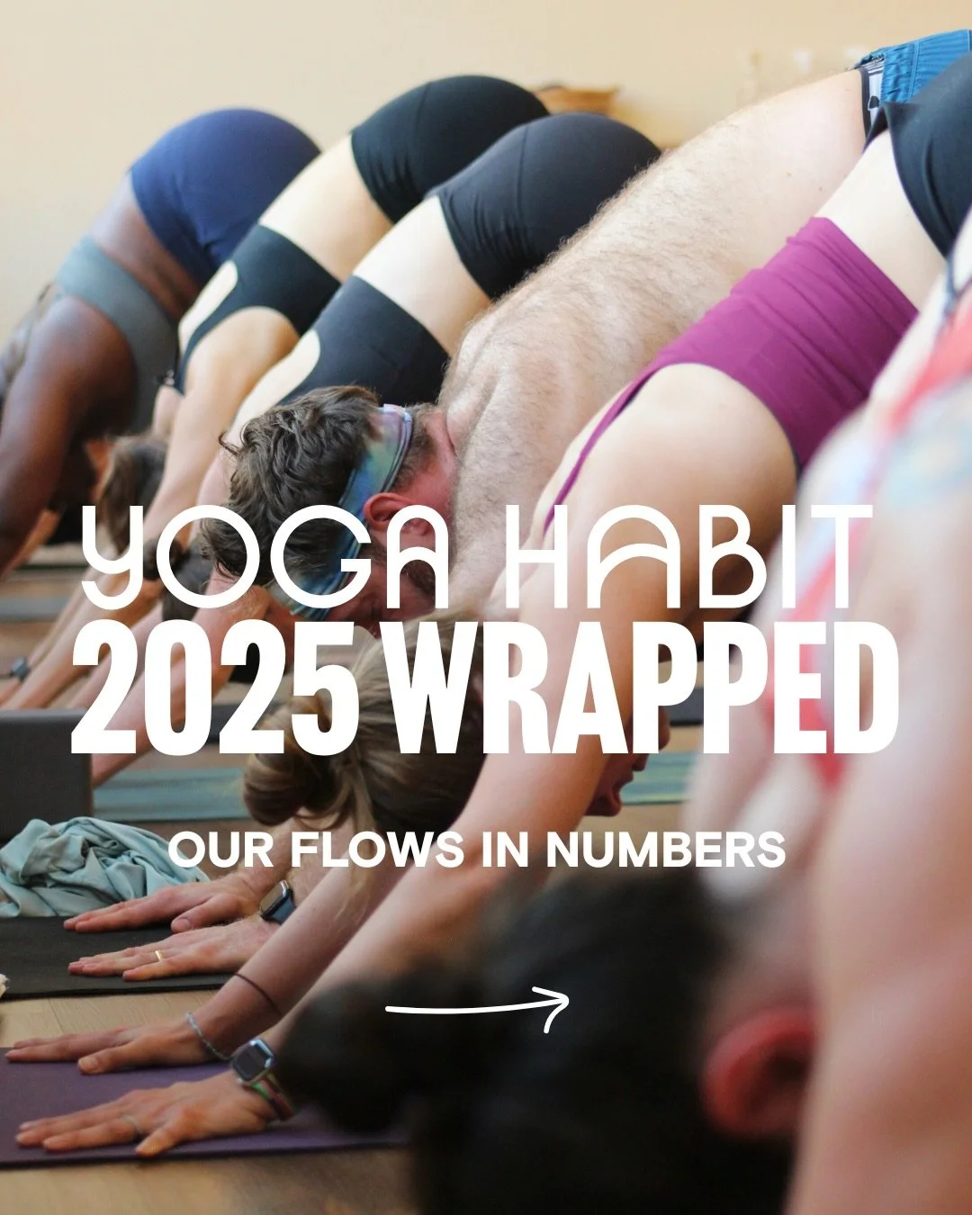 As 2025 comes to a close, here&rsquo;s our year of flows by the numbers 🧘&zwj;♀️

From teacher trainings and outdoor classes to our ever-famous cold, lavender towels, these stats capture a year of movement, growth, and community.

We&rsquo;re so gra