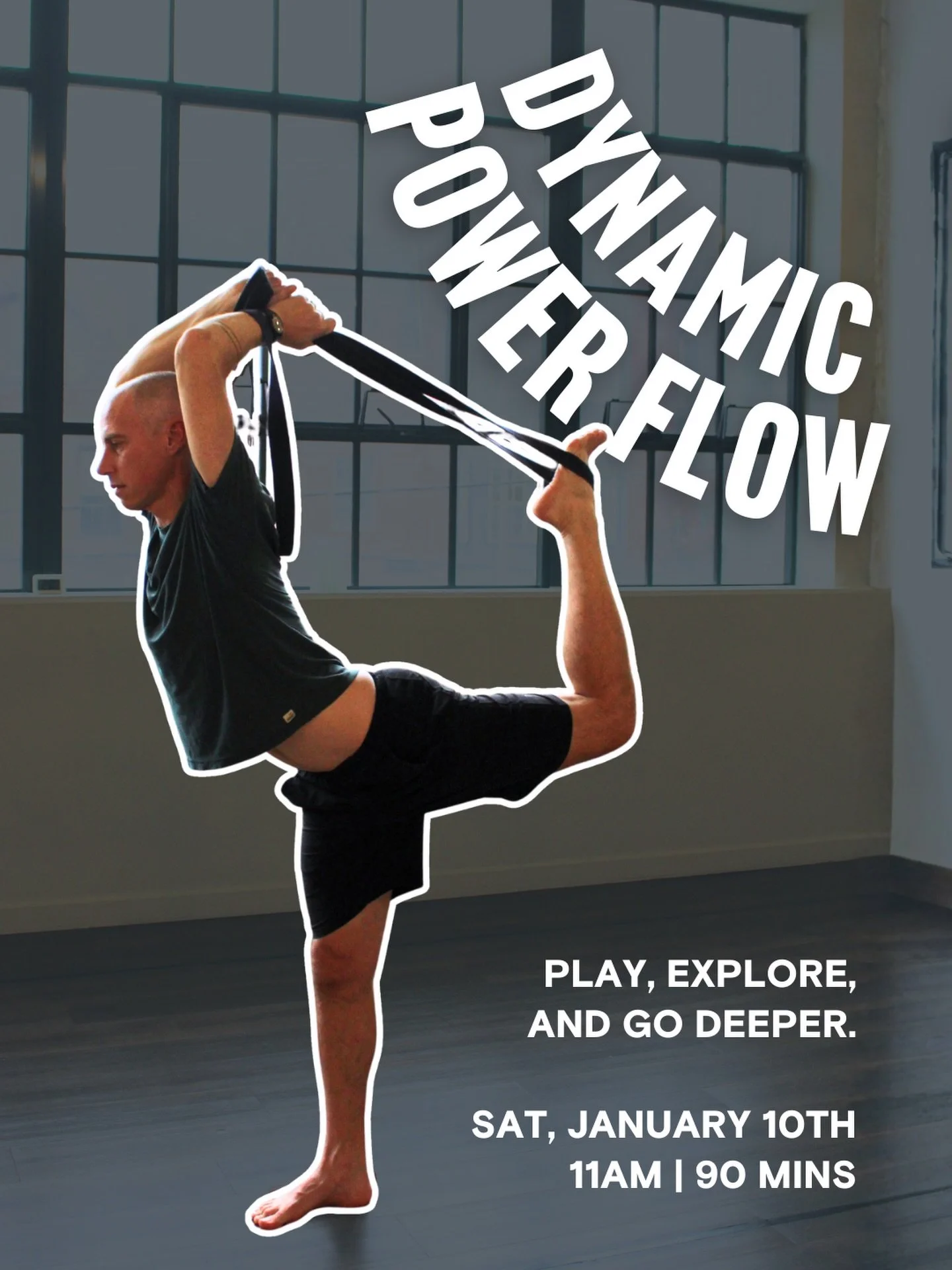 Play. Explore. Go deeper. ✨ Join Tim Wagner for our 90-minute Dynamic Power Flow on 1/10!

Practice creative transitions, extended postures, and use props to take your practice beyond the usual.

This class is included in membership and 2 Weeks for $