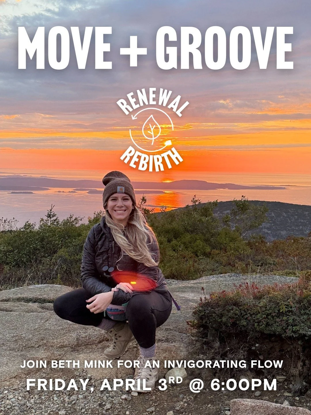 Shed your winter woes at our April Move + Groove!

Get ready to bloom with an invigorating, tapas-filled flow set to artists like Noah Kahan, Lord Huron, Ethel Cain, and Noah Rinker.

 🌱 Emerge as your best self this spring:
 🗓️ Friday, April 3rd
 